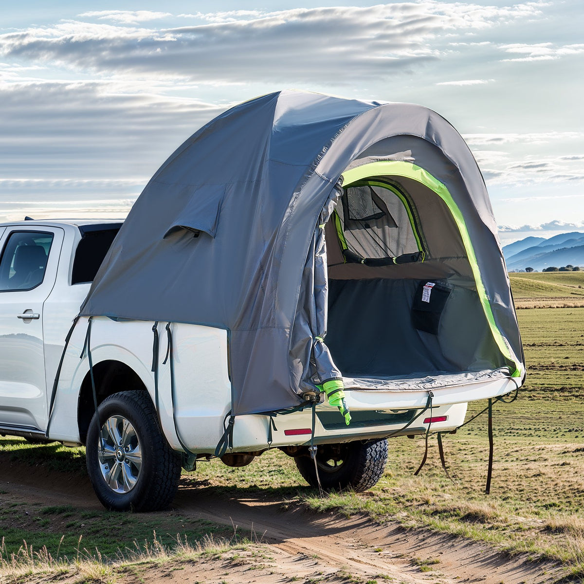 Pickup Truck Tent 5.5-6.0ft Waterproof PU2000 2-3 Person Sleeping with Windows