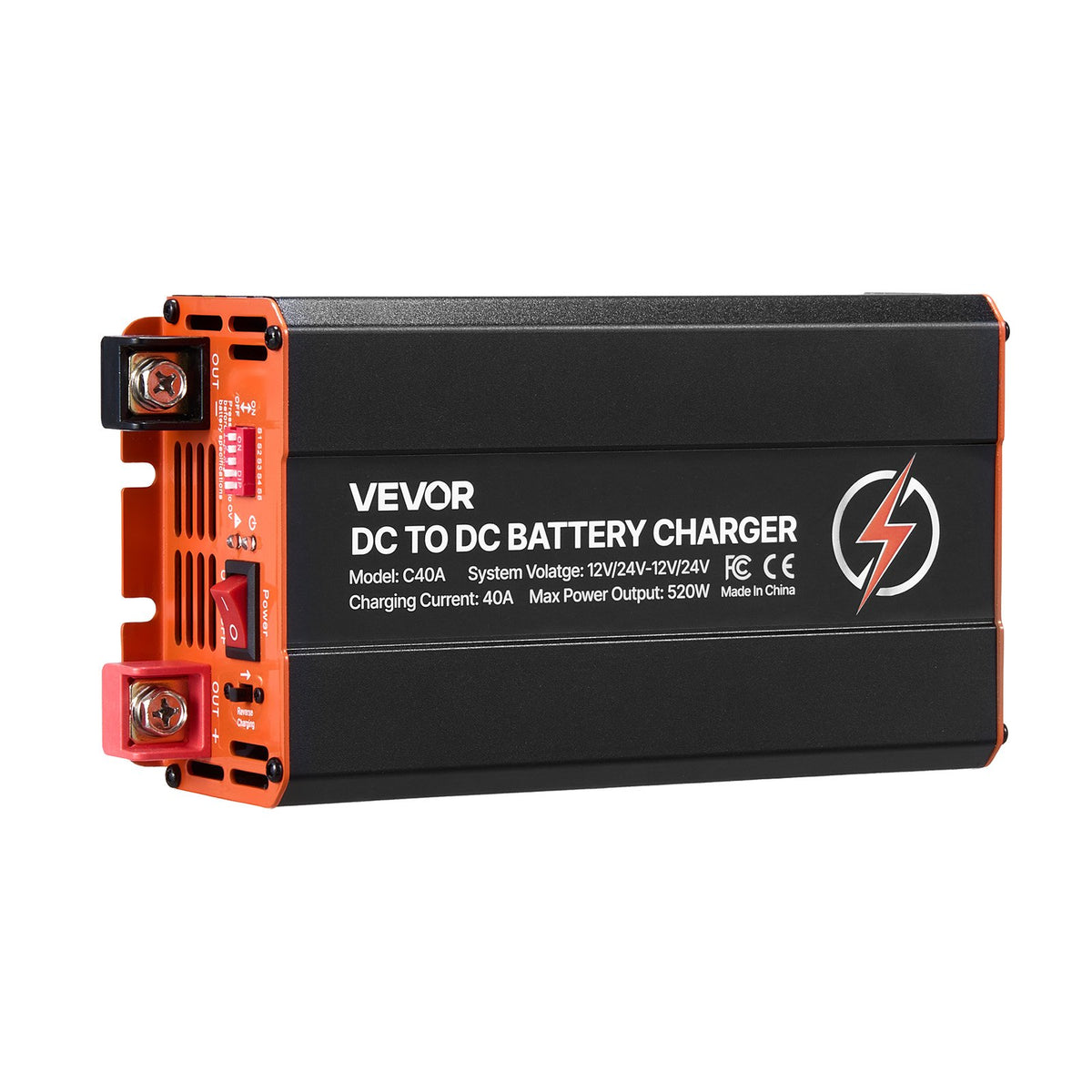 DC to DC Battery Charger 40A 520W 12V 24V Fast Charging Unit