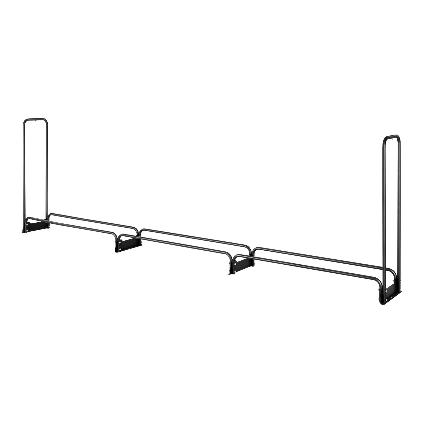 Firewood Rack with Cover 383x36x117cm Outdoor 660lb Half-Covered Powder-Coated
