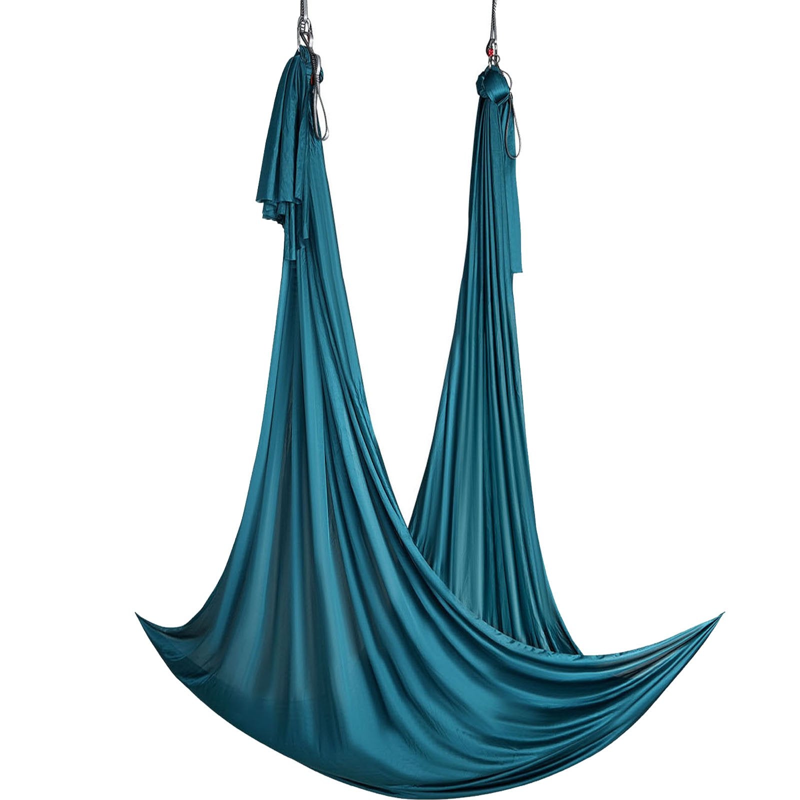 Aerial Silk and Yoga Swing 10m Nylon Hammock Kit with Rigging Green