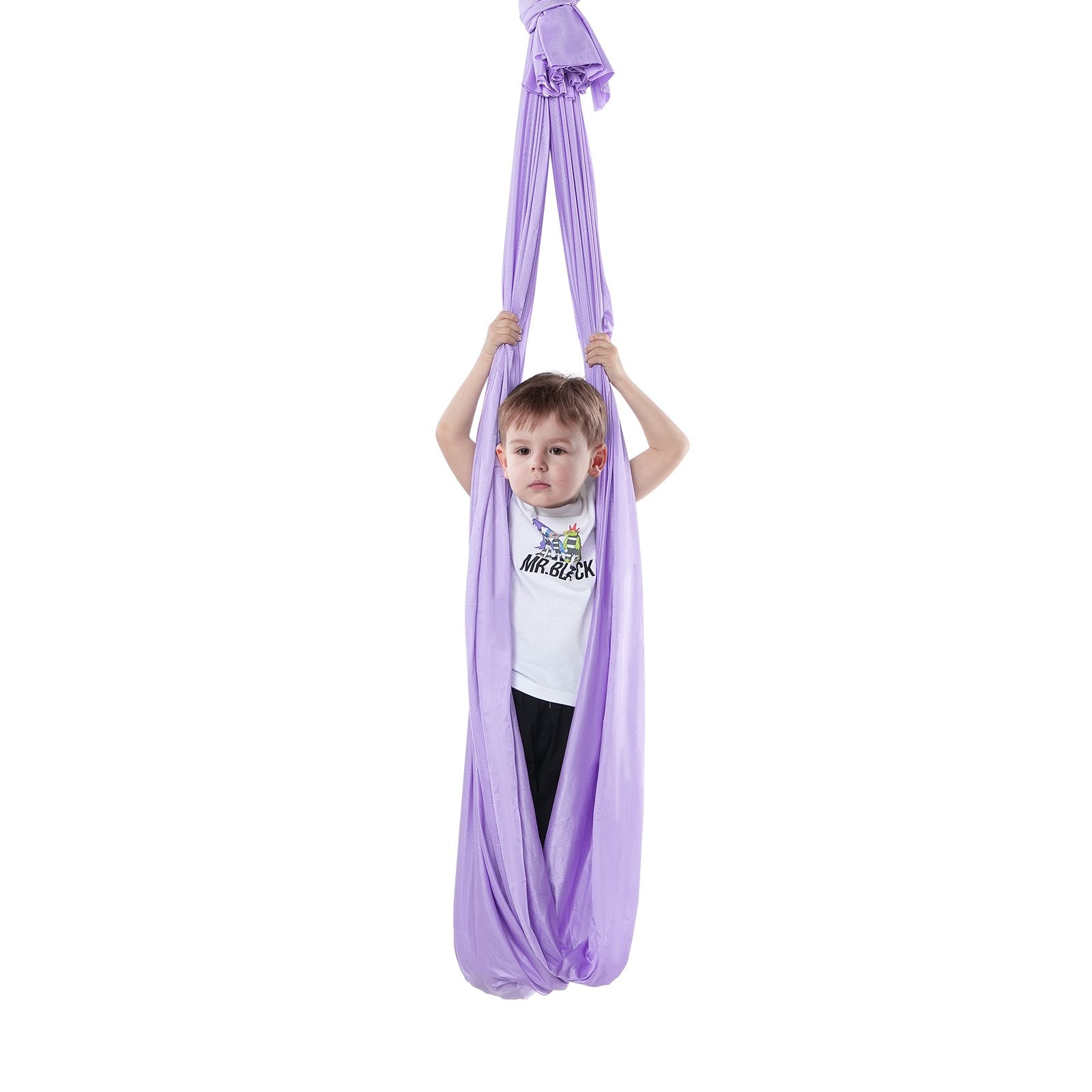 Sensory Swing for Kids 2.8m Therapy Indoor Outdoor Cuddle Hammock Purple