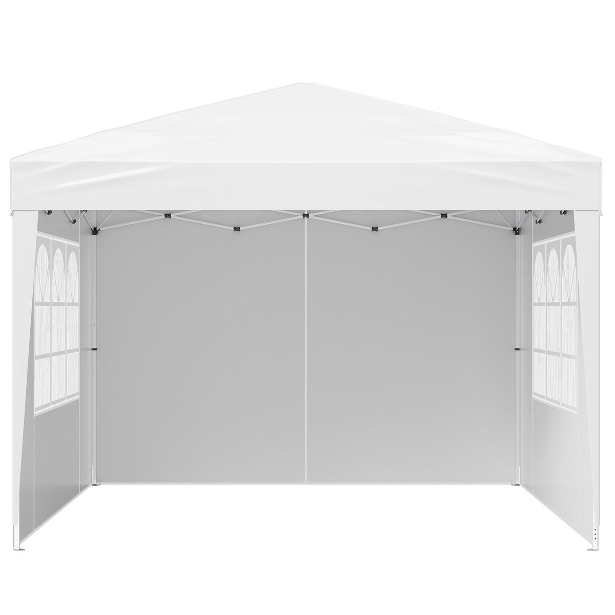 Pop Up Canopy 2.95x2.95m Instant Portable Gazebo with 3 Sidewalls & 2 Windows