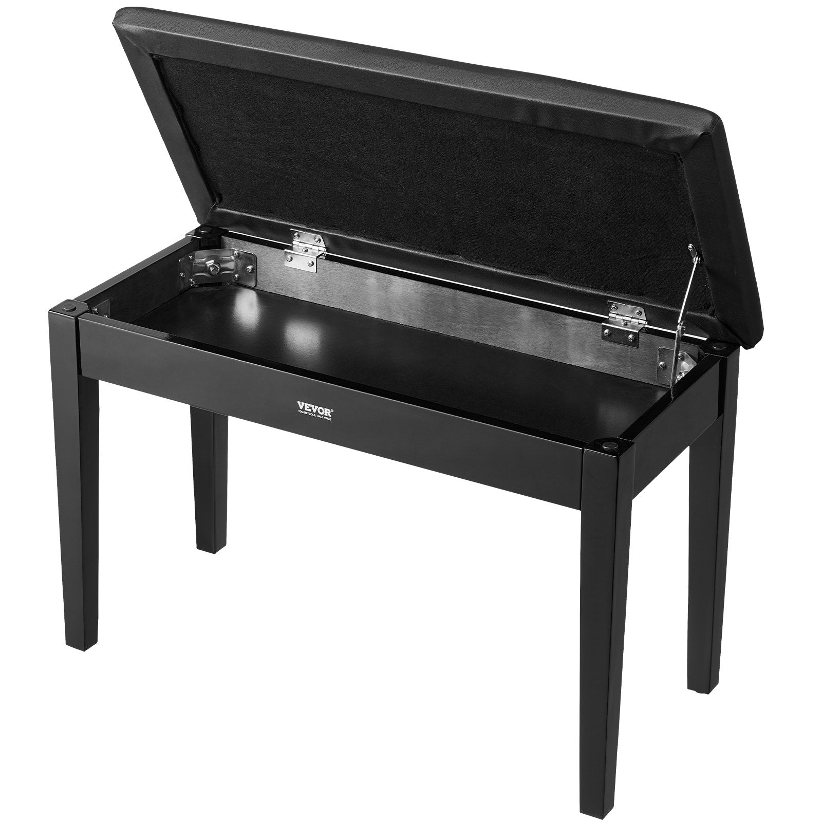 Wooden 29.5" Duet Piano Bench with Storage and Padded Seat