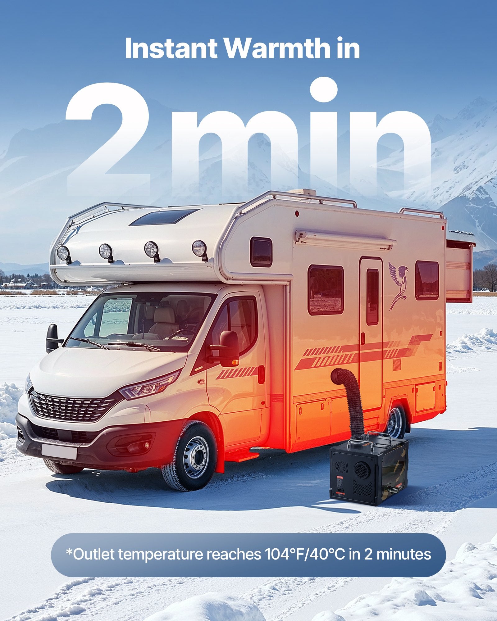 8KW Portable Diesel Heater 12V/24V w/ APP Control Remote & 7L Tank