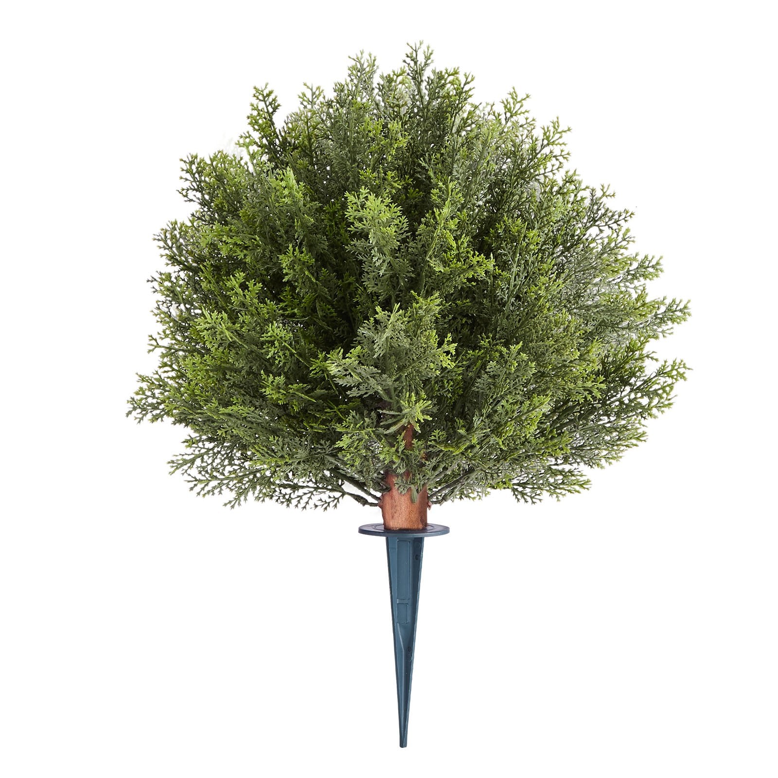 Artificial Topiary Cypress Trees 2-Pack 406mm Faux Shrubs with Ground Spike