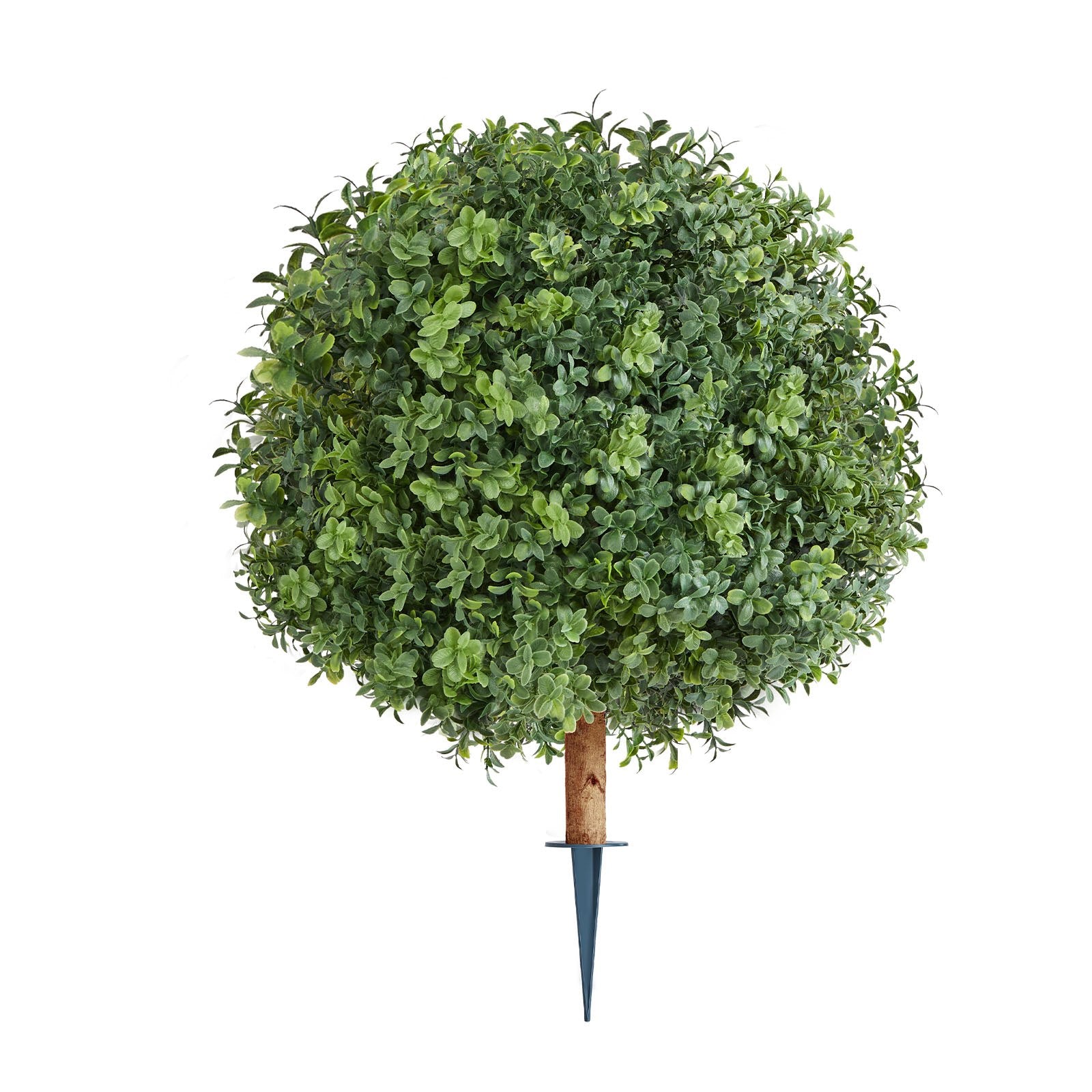Artificial Topiary Boxwood Trees 2-Pack 559mm Faux Shrubs with Ground Spike