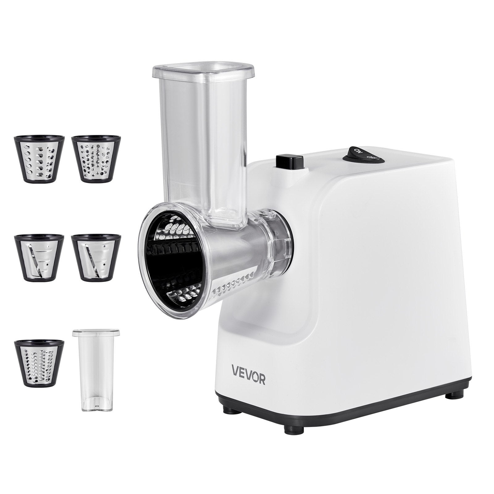 Electric Cheese Grater Salad Maker 200W Vegetable Slicer 5 Attachments