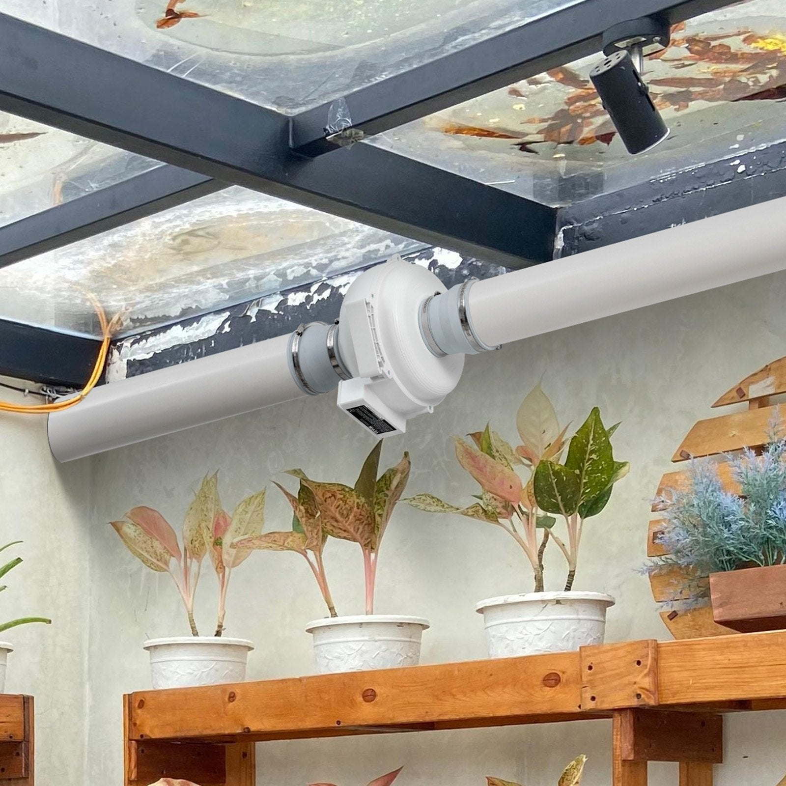 Radon Mitigation Fan System 4-4.5 Inch Quiet 260 CFM Indoor Outdoor Vent