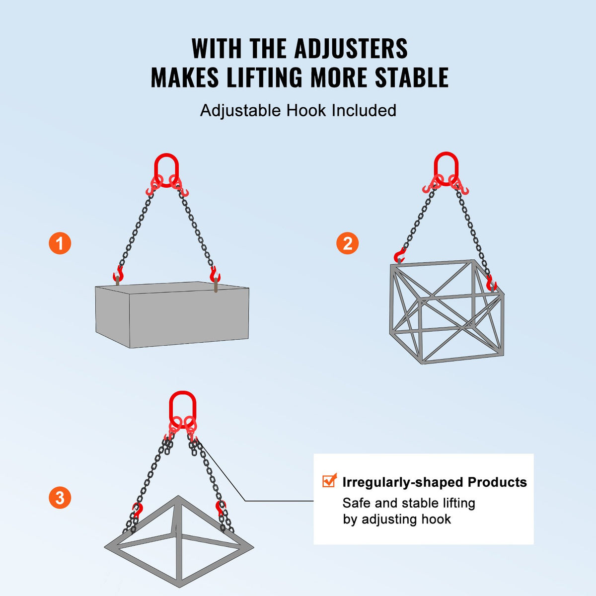 Chain Sling 10mm x 180cm G80 Engine Hoist 5 Ton Lifting with Grab Hooks