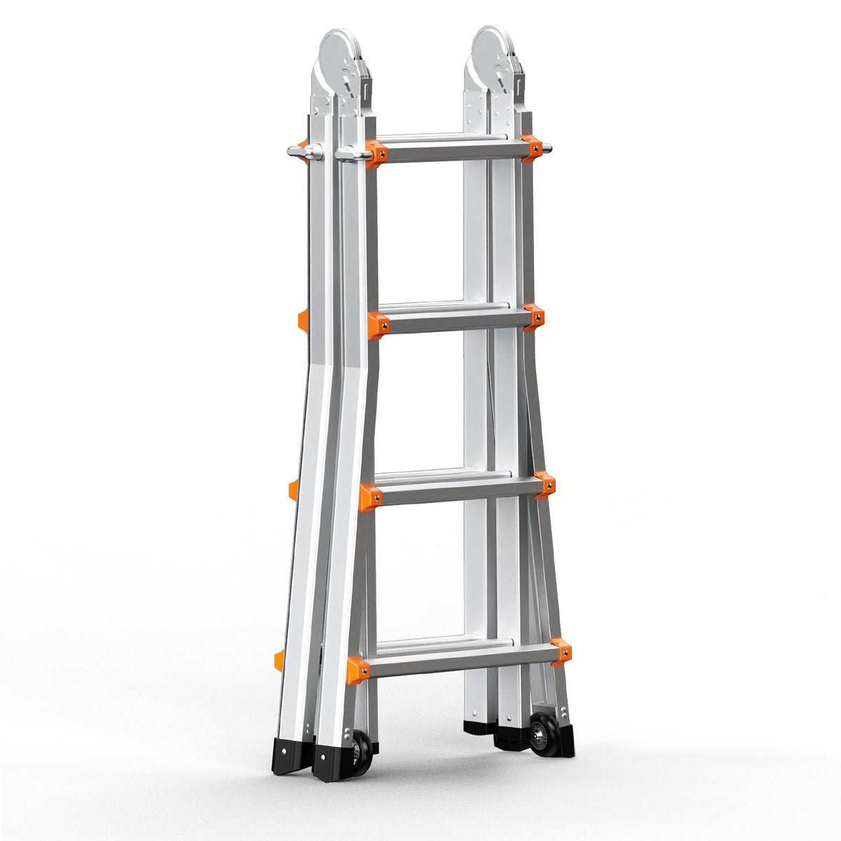 Telescoping Ladder A-Frame 13FT Compact Aluminum Multi-Function Portable 330LB