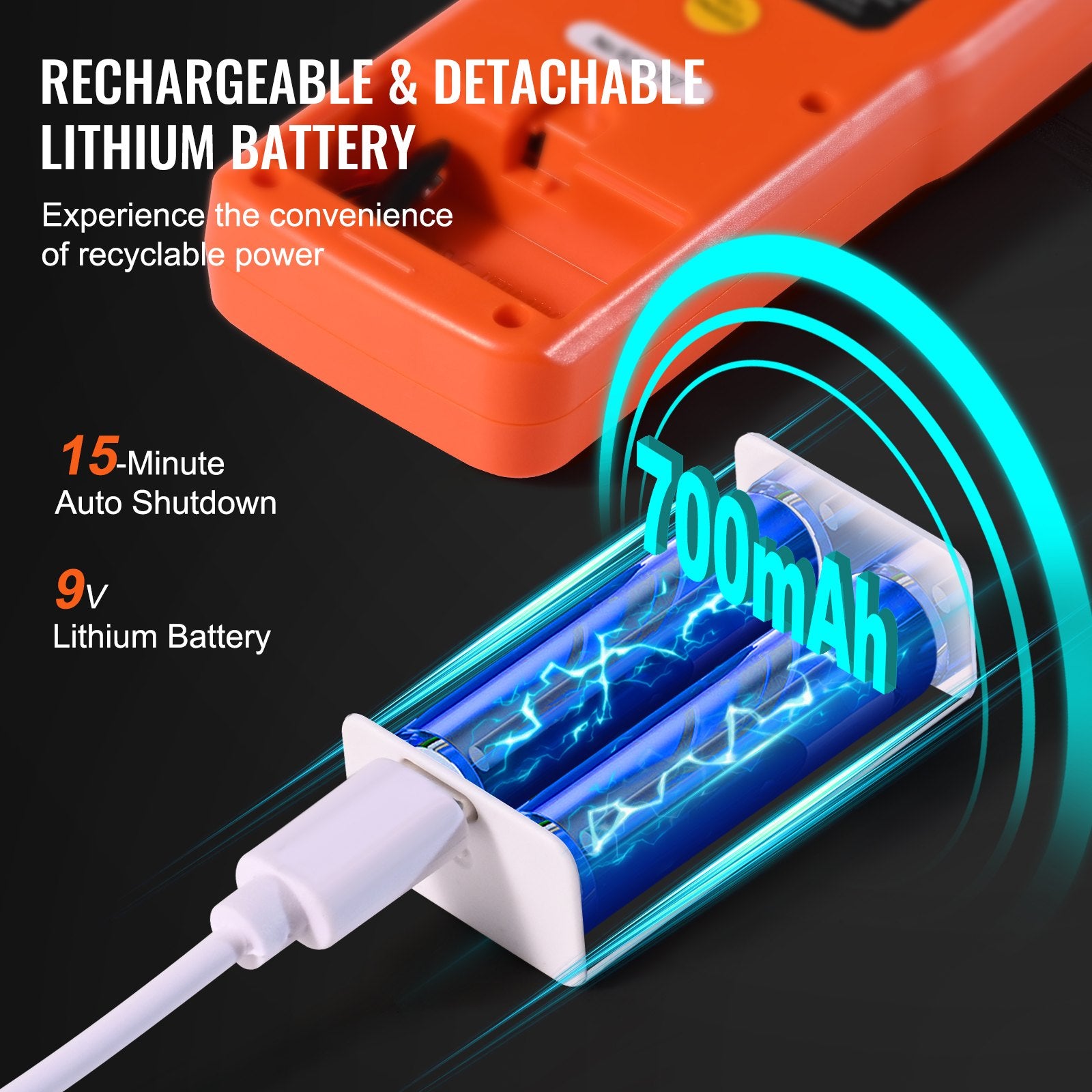 3-in-1 EMF Meter Handheld Rechargeable 5Hz-3.5GHz Electromagnetic Field Detector