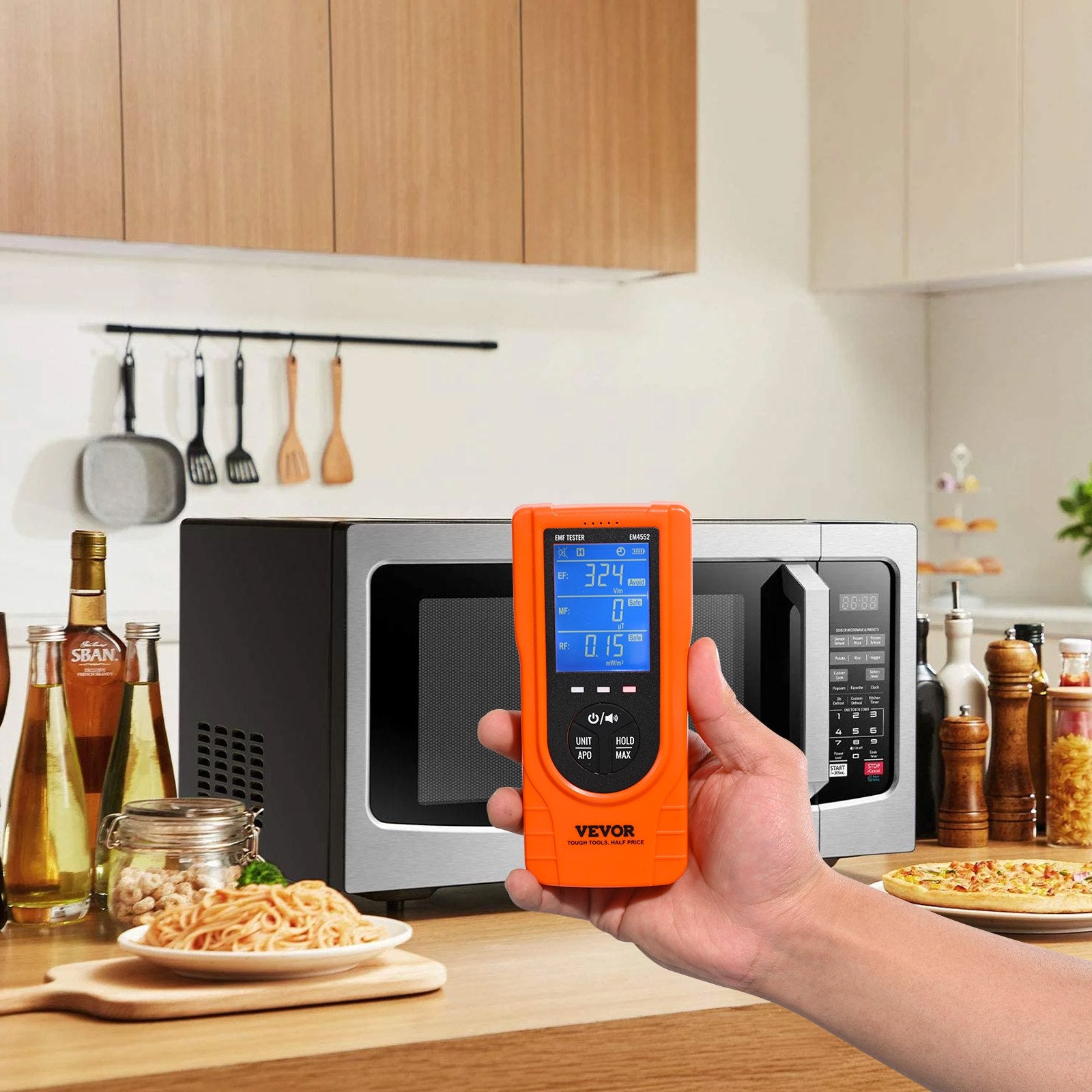 3-in-1 EMF Meter Handheld Rechargeable 5Hz-3.5GHz Electromagnetic Field Detector