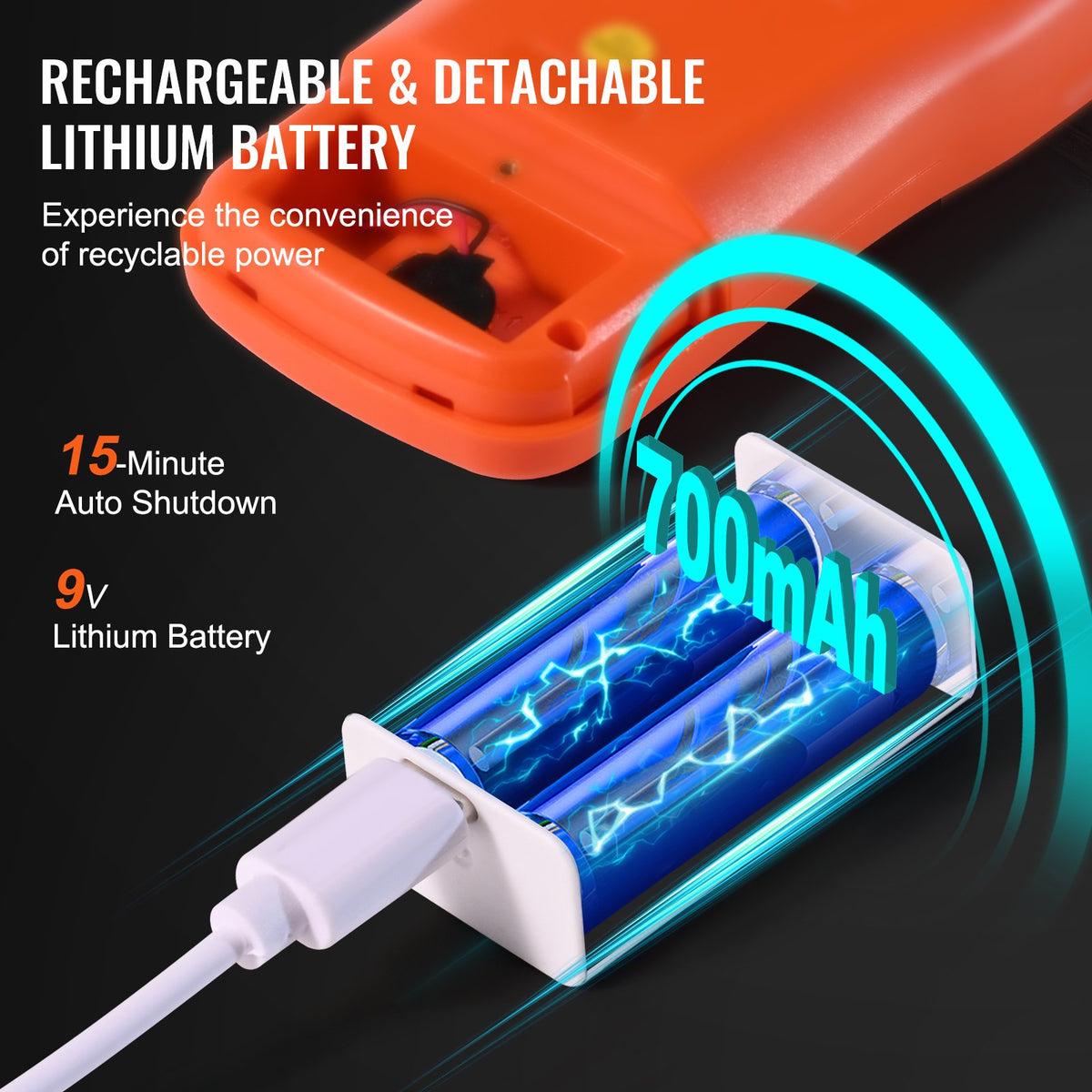 3-in-1 EMF Meter Handheld Rechargeable 5Hz-6GHz Electromagnetic Field Detector