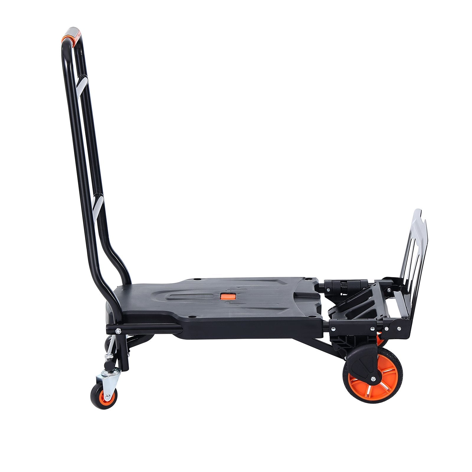 Hand Truck Aluminum 2-in-1 136kg Load Heavy Duty Convertible Dolly with Wheels