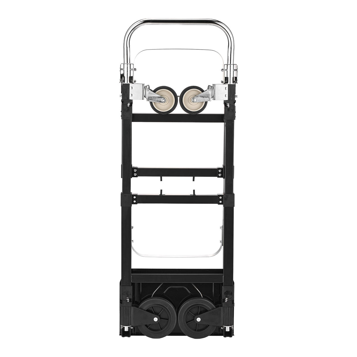 2-in-1 Folding Hand Truck 226.9kg Convertible 4-Wheel Dolly Adjustable Handle