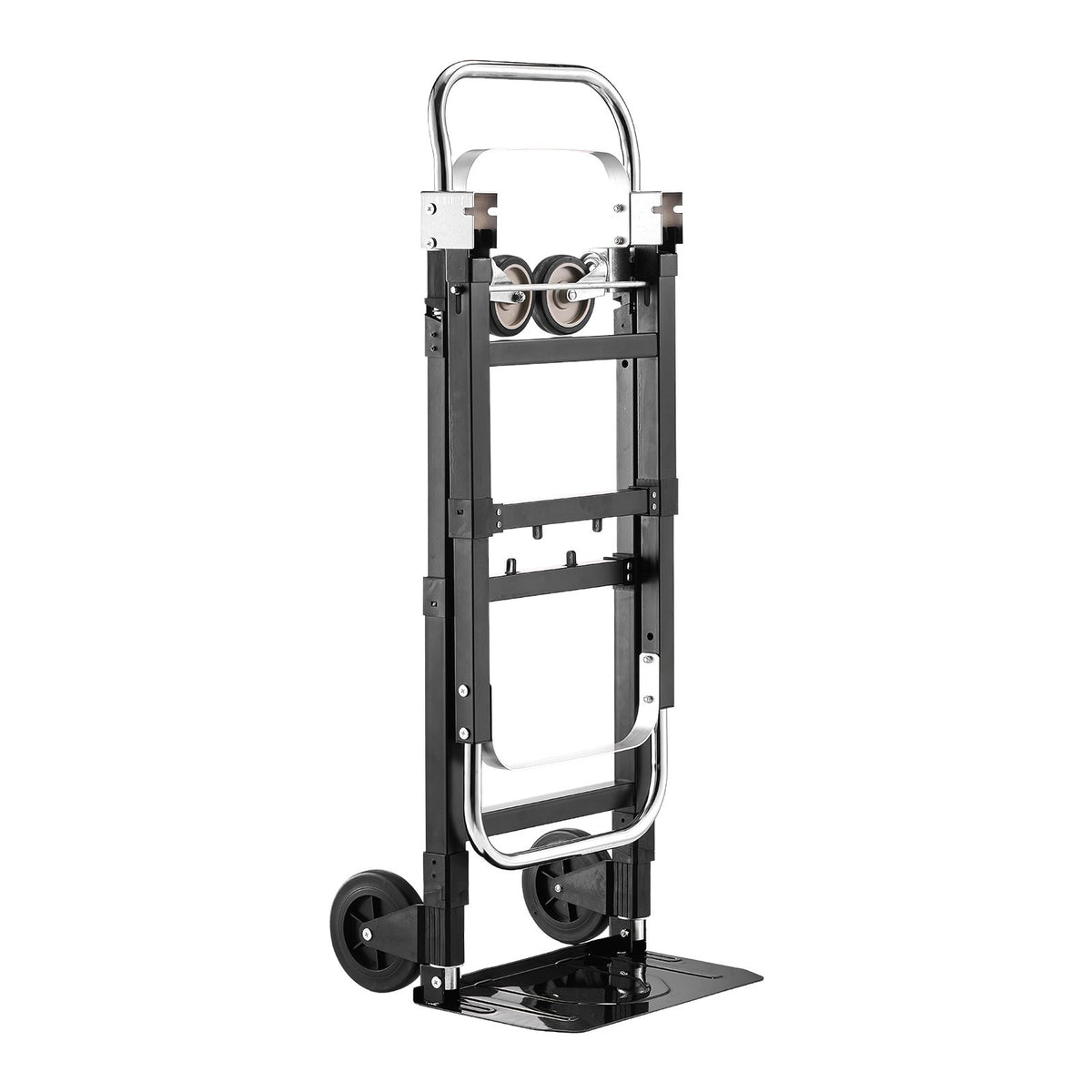 2-in-1 Folding Hand Truck 226.9kg Convertible 4-Wheel Dolly Adjustable Handle