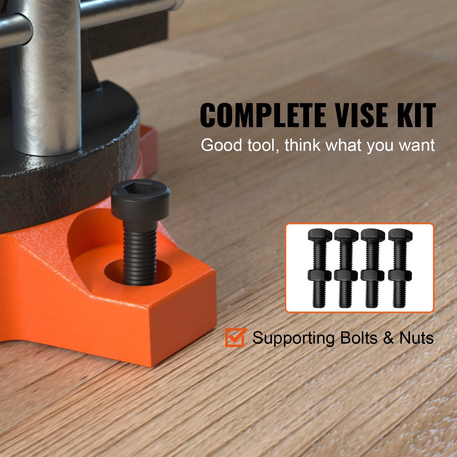 Bench Vise 4.5 Inch 240-Degree Swivel Base Heavy Duty Cast Iron Workbench