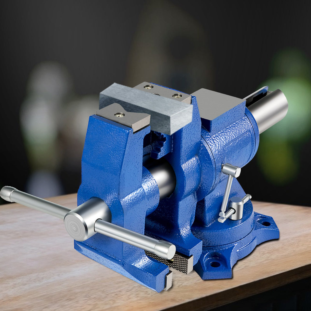Multipurpose Bench Vise 6" 30KN Heavy Duty with 360° Swivel Base and Head