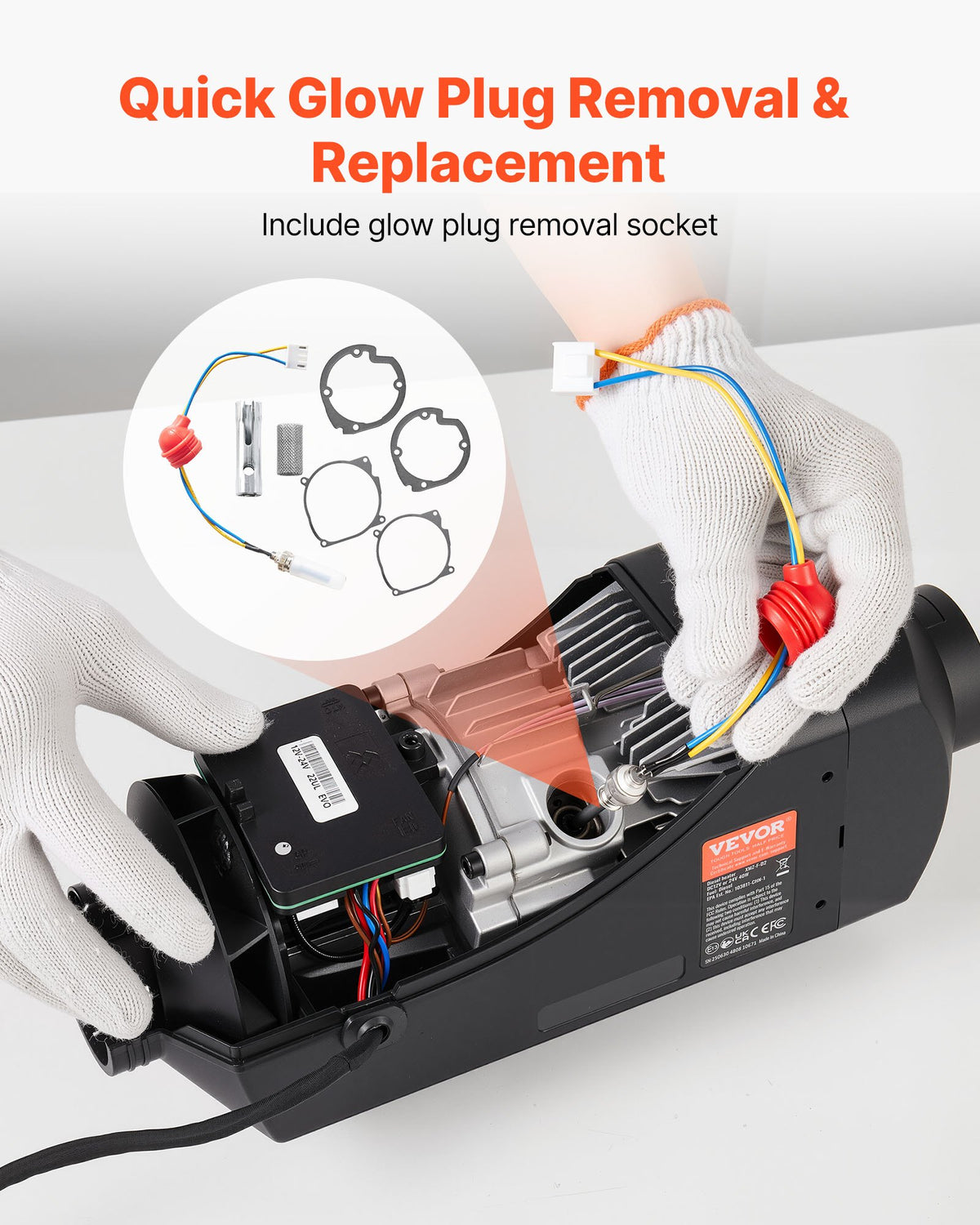 8V Diesel Heater Glow Plug Repair Kit w/Atomization Mesh for 2KW-8KW Heaters
