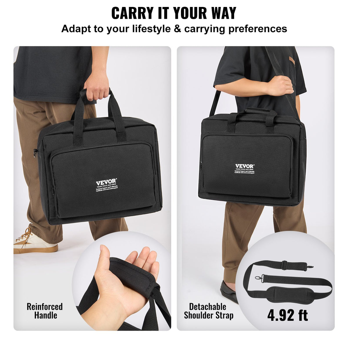 Padded DJ Mixer Bag with Removable Shoulder Strap and 1 Pocket