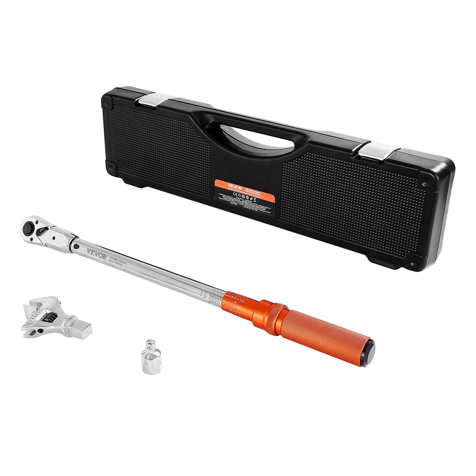 Adjustable Click Torque Wrench 1/2" Drive 20-160 lbf-ft ±2% Adapter Ratchet
