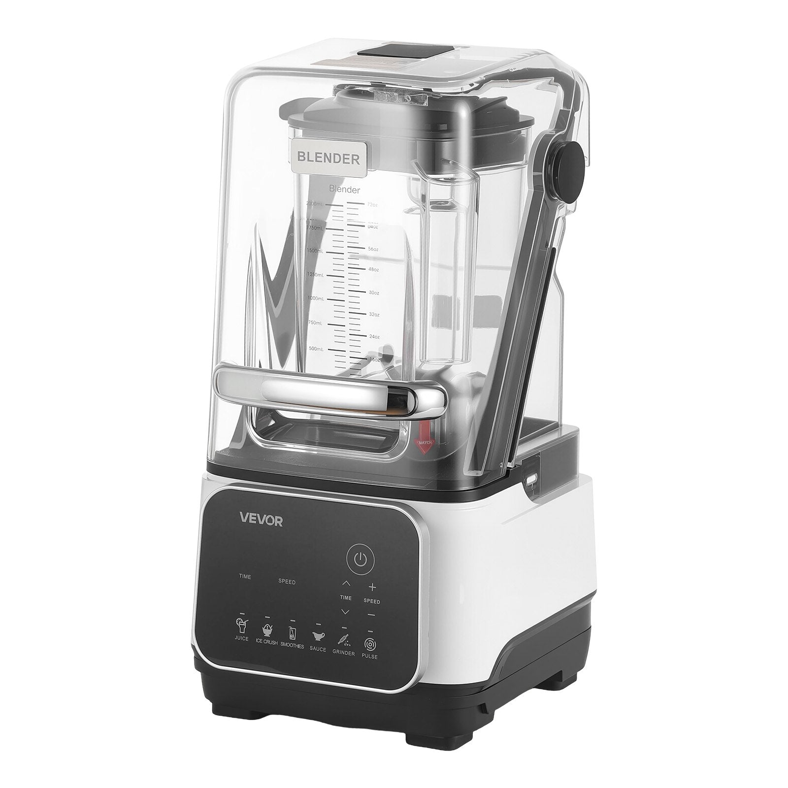 2L Professional Blender 2200W 26000RPM w/ Shield & 6 Preset Menus