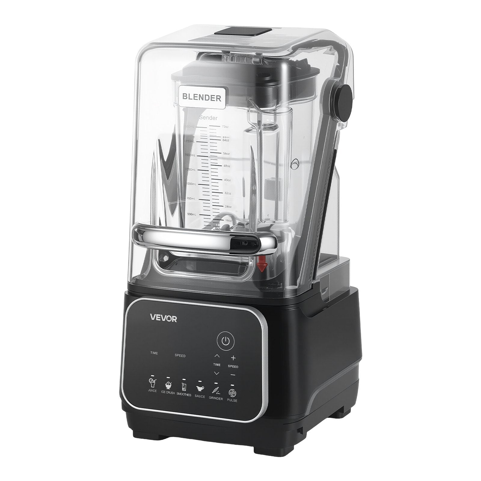 2L Professional Blender 2200W 26000RPM w/ Shield & 6 Preset Menus Black
