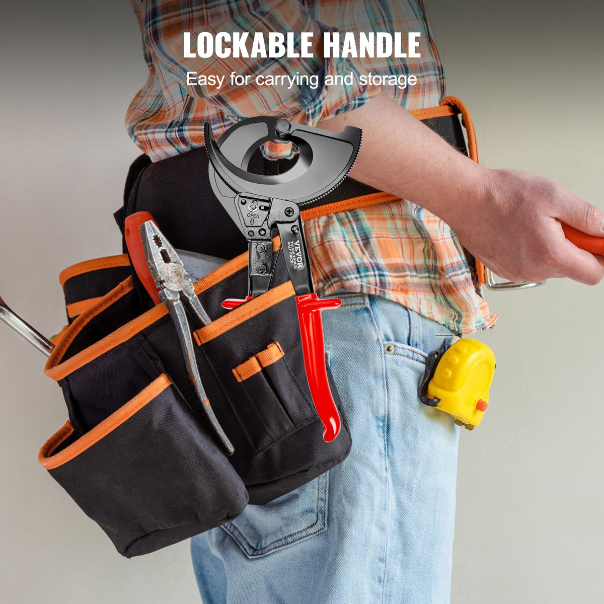 Ratcheting Cable Cutter 280mm up to 400mm2 Comfortable Grip Quick Release