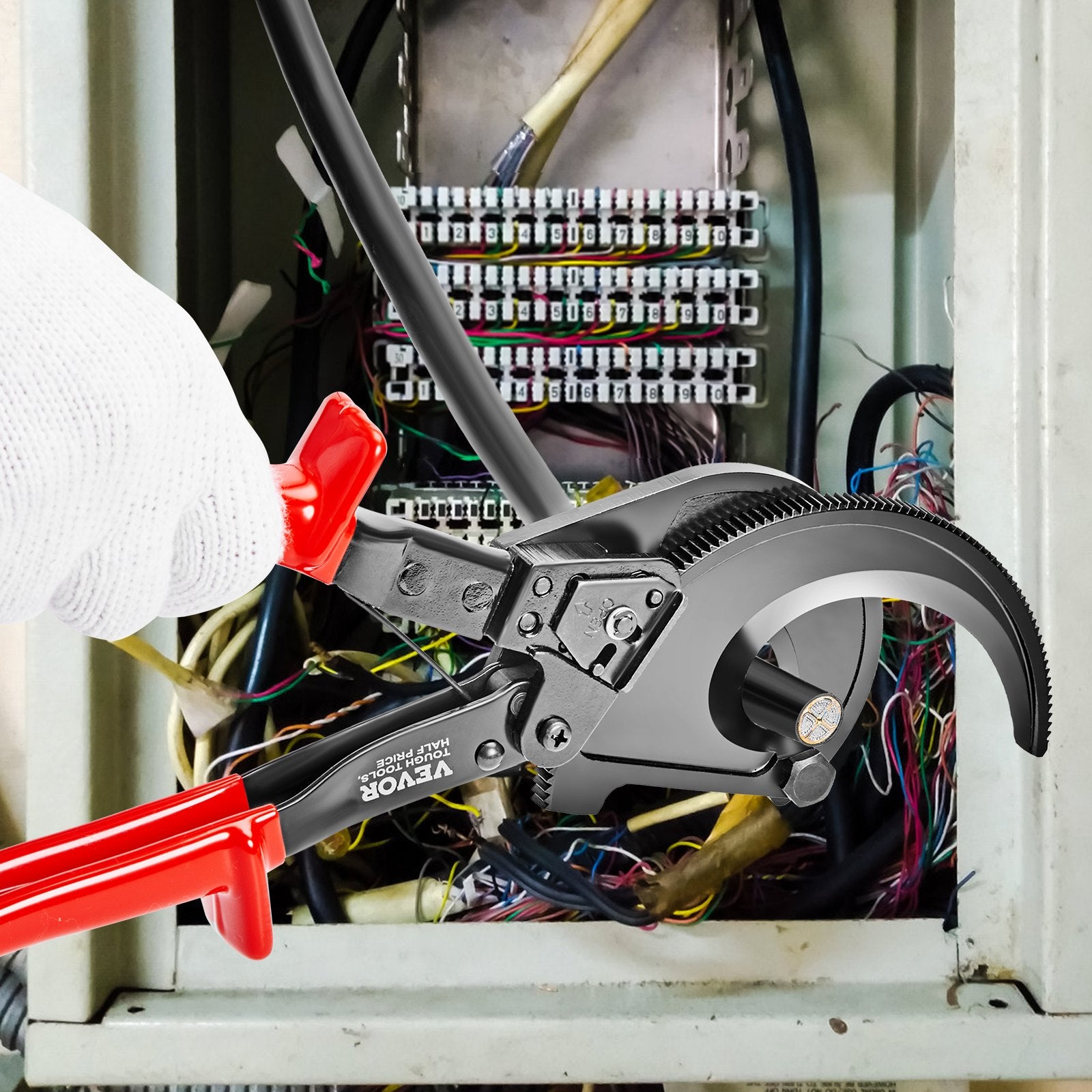 Ratcheting Cable Cutter 280mm up to 400mm2 Comfortable Grip Quick Release