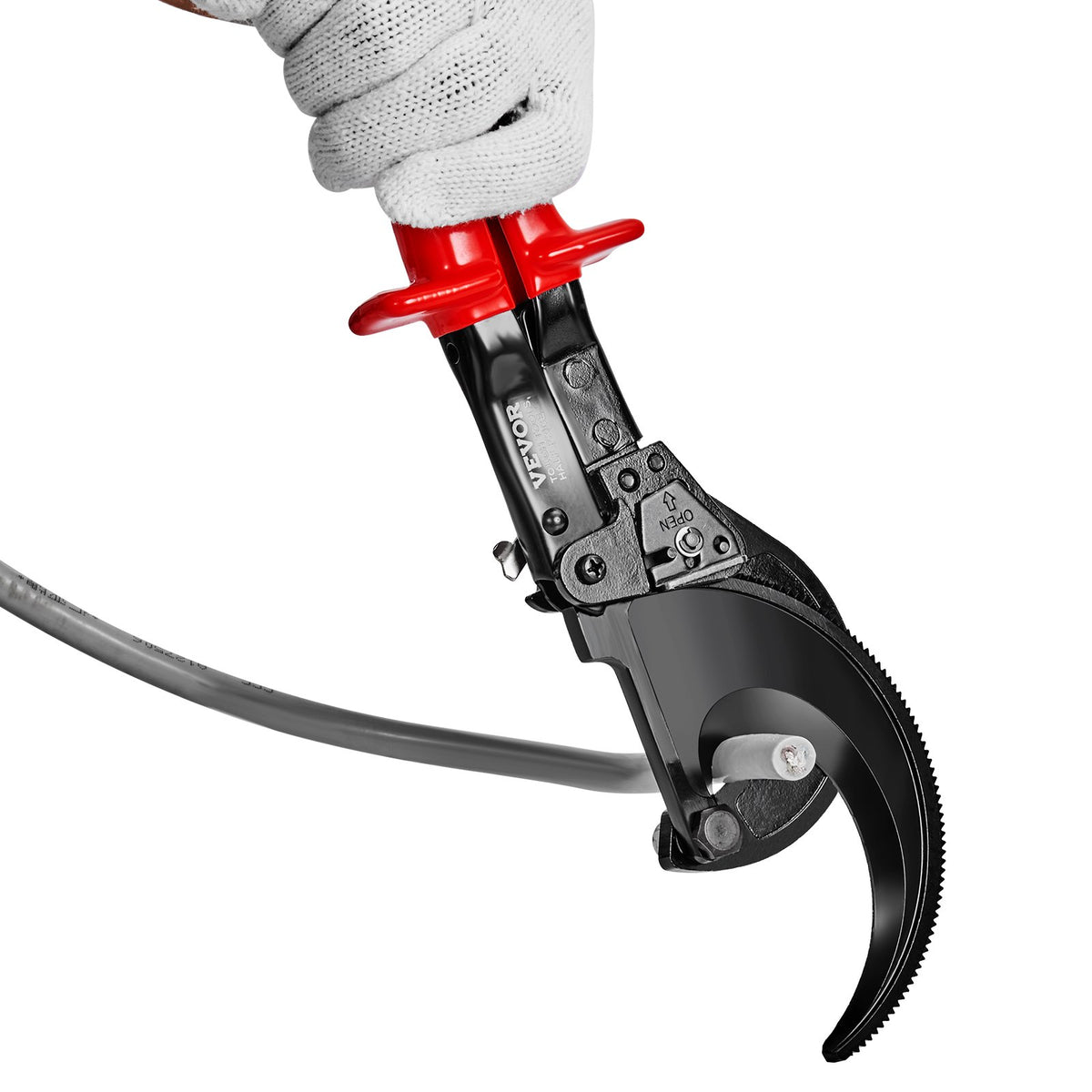 Ratcheting Cable Cutter 280mm up to 400mm2 Comfortable Grip Quick Release