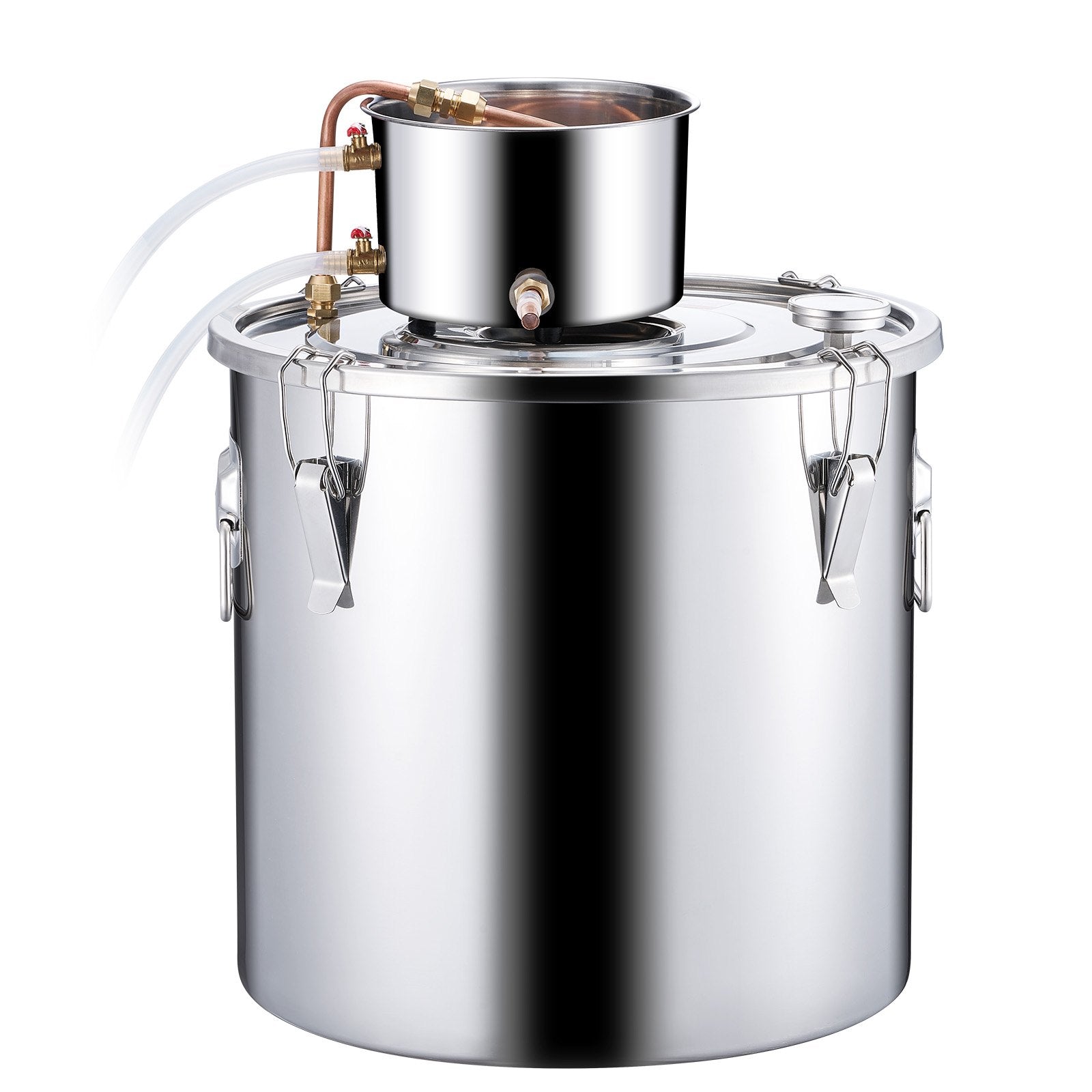 50L Alcohol Still Stainless Steel Distiller with Copper Coil Thermometer Pump