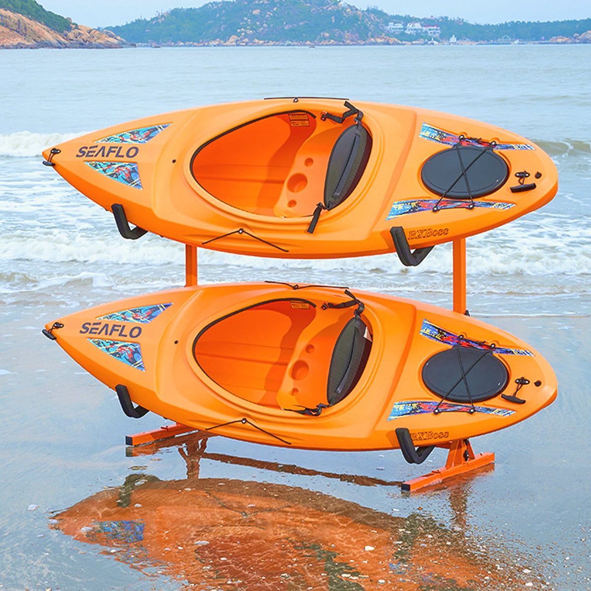 Freestanding Kayak Storage Rack for 2 Kayaks Canoes Paddleboards