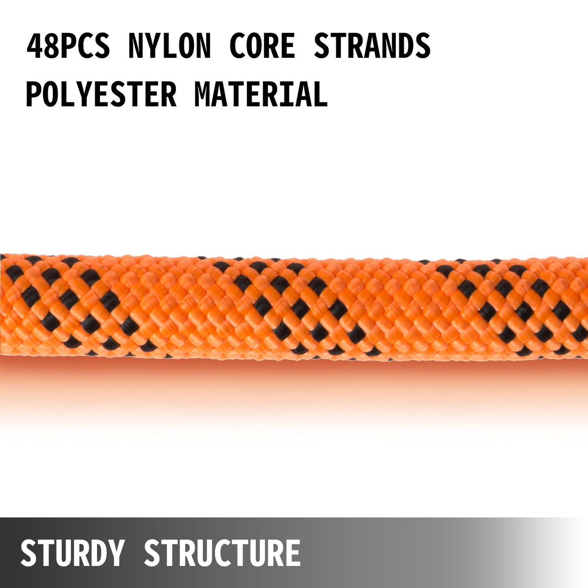 Polyester Rope 7/16" x 200ft 8400lbs Breaking Strength Load and Pulling Rope