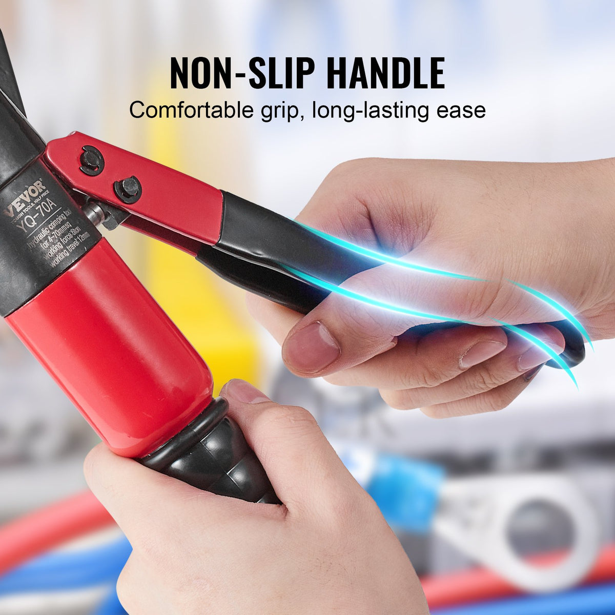 Hydraulic Crimping Tool with 9 Dies, Cutting Pliers, Gloves & Copper Connectors