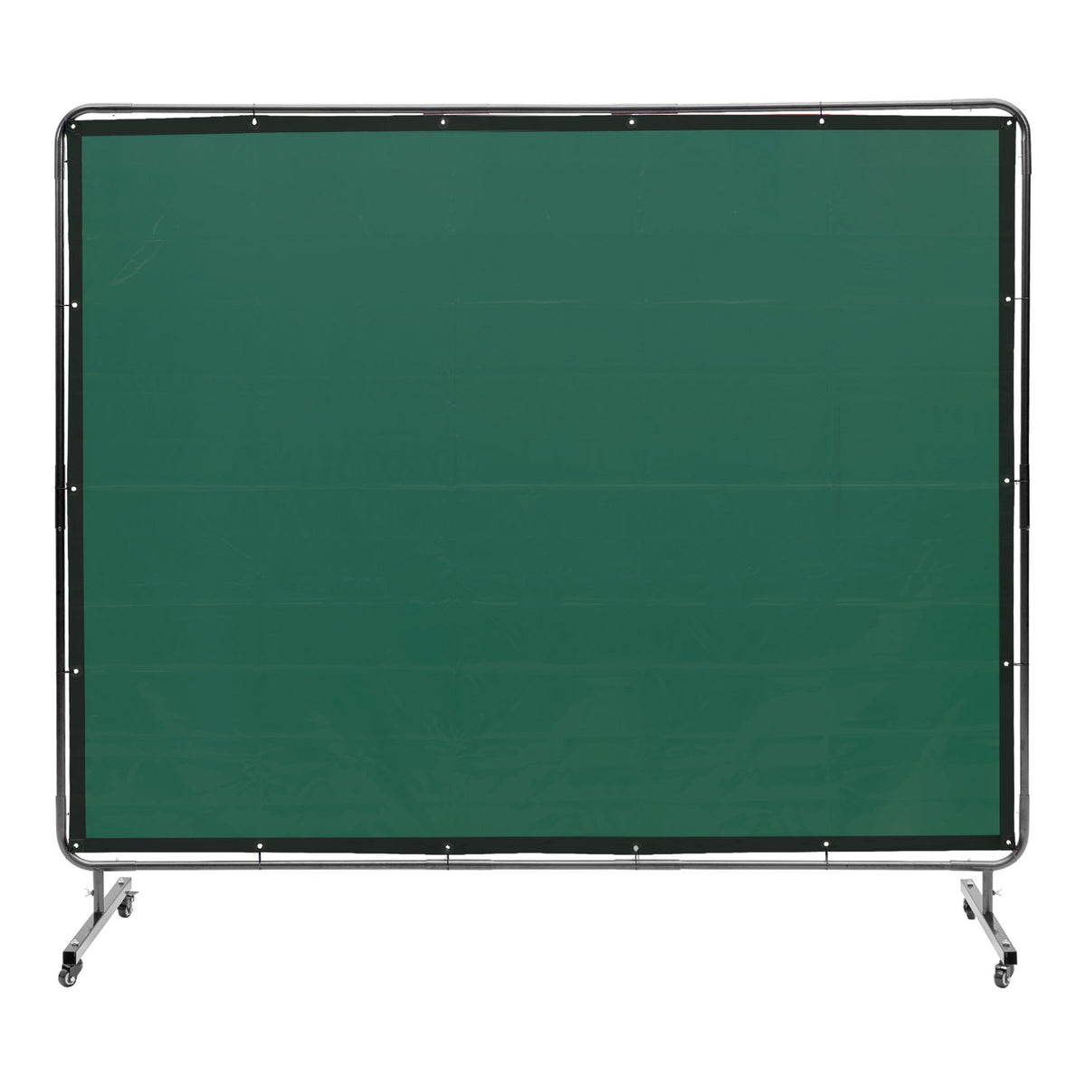Welding Screen with Frame 6'x8' Flame-Resistant Vinyl on 4 Swivel Wheels Green