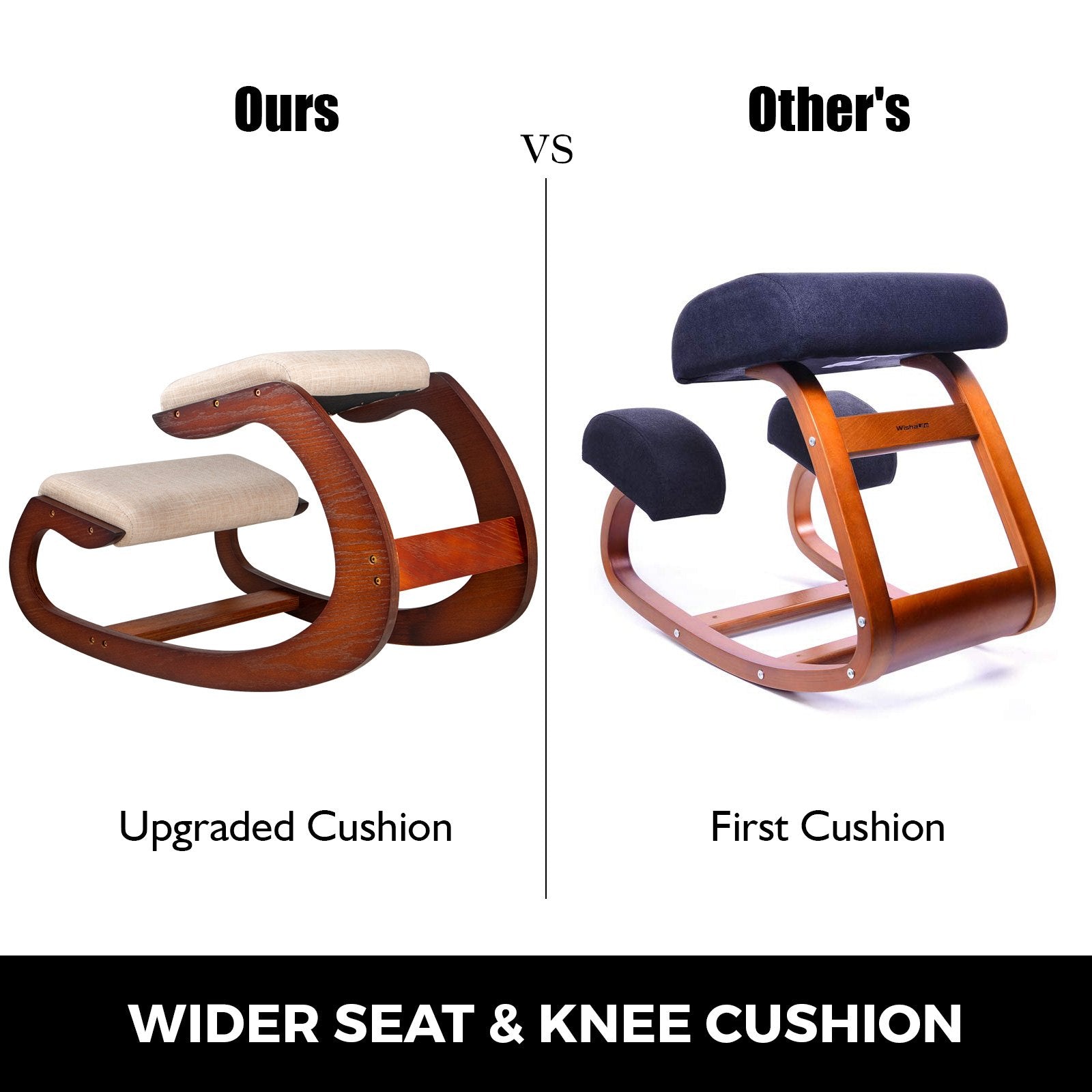 Kneeling Chair Ergonomic Heavy Duty Office Stool Posture Stress Relief Home Desk