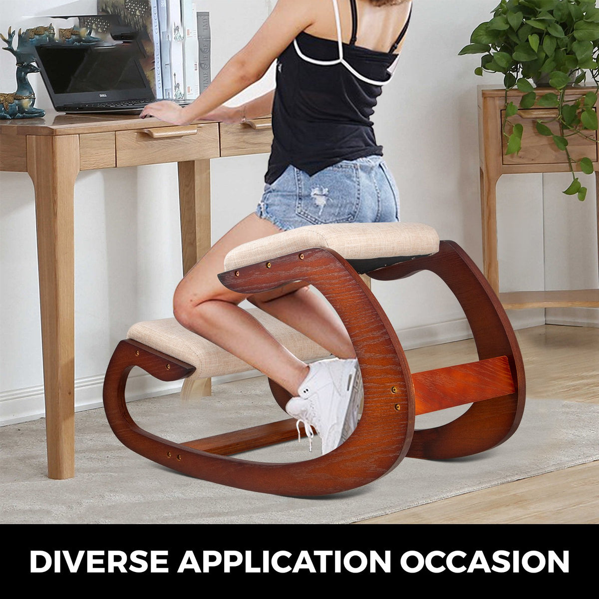 Kneeling Chair Ergonomic Heavy Duty Office Stool Posture Stress Relief Home Desk