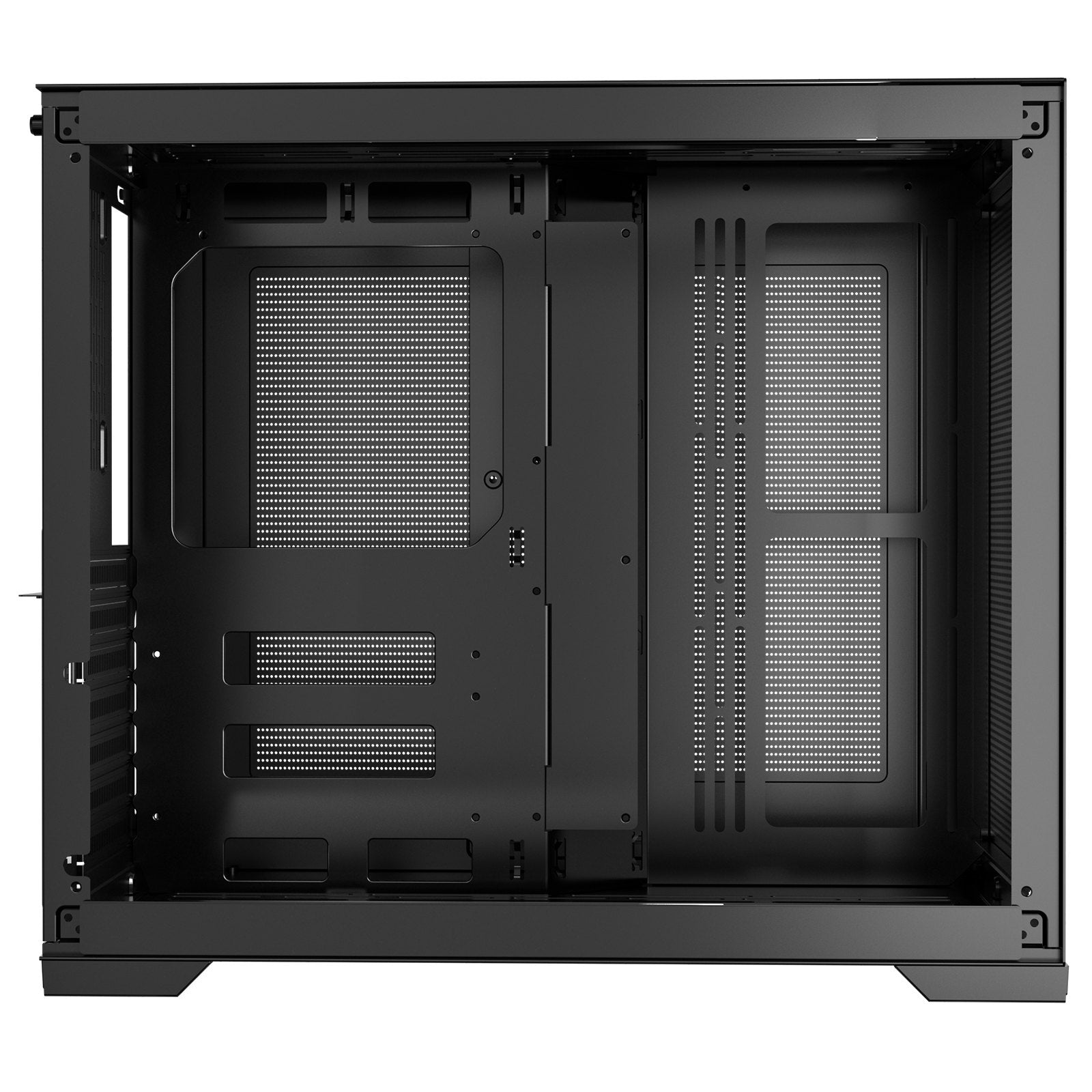 Mid-Tower Dual Chamber Gaming PC Case with Tempered Glass