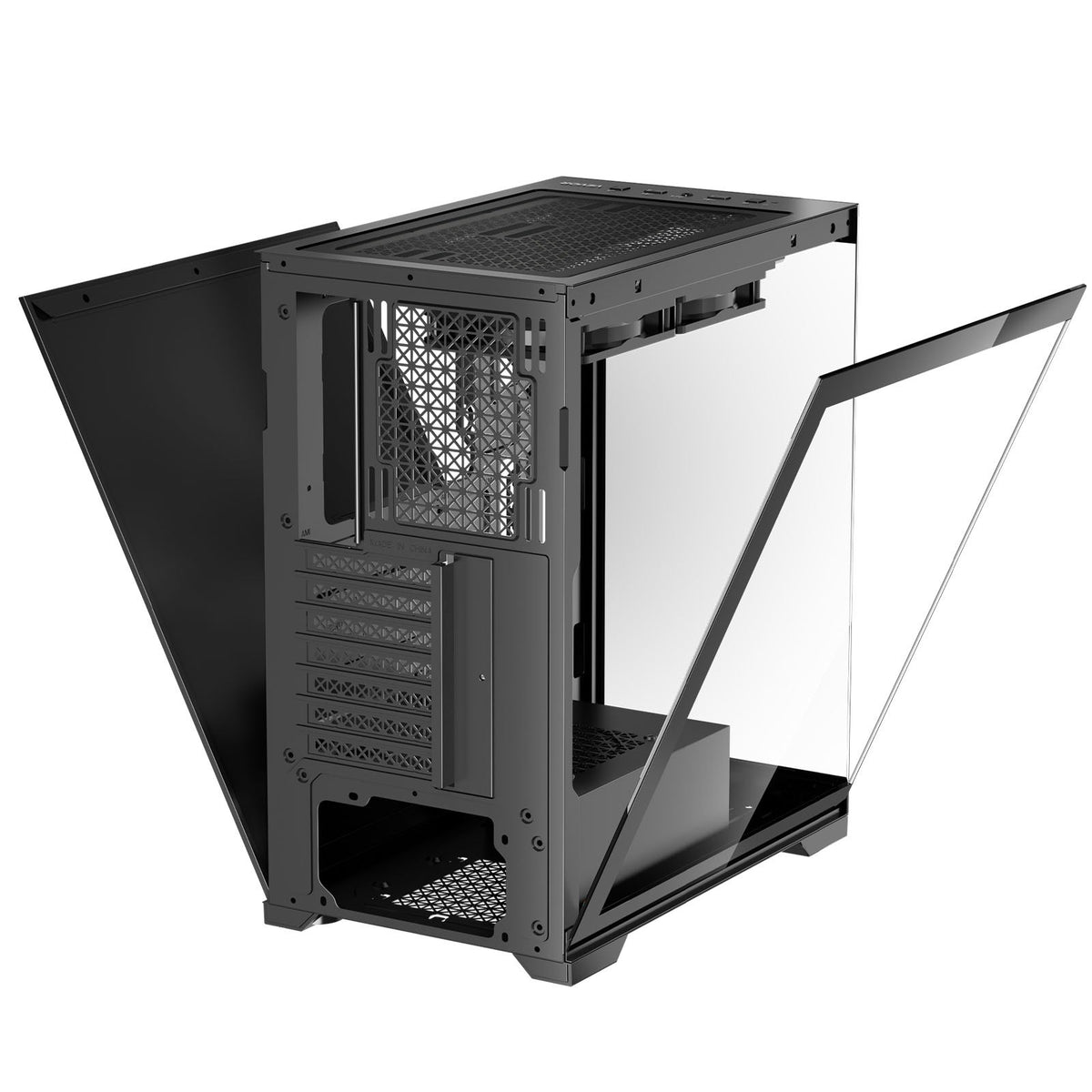 PC Gaming Case Mid-Tower, Tempered Glass, 2x120mm Fans, ATX/M-ATX/ITX