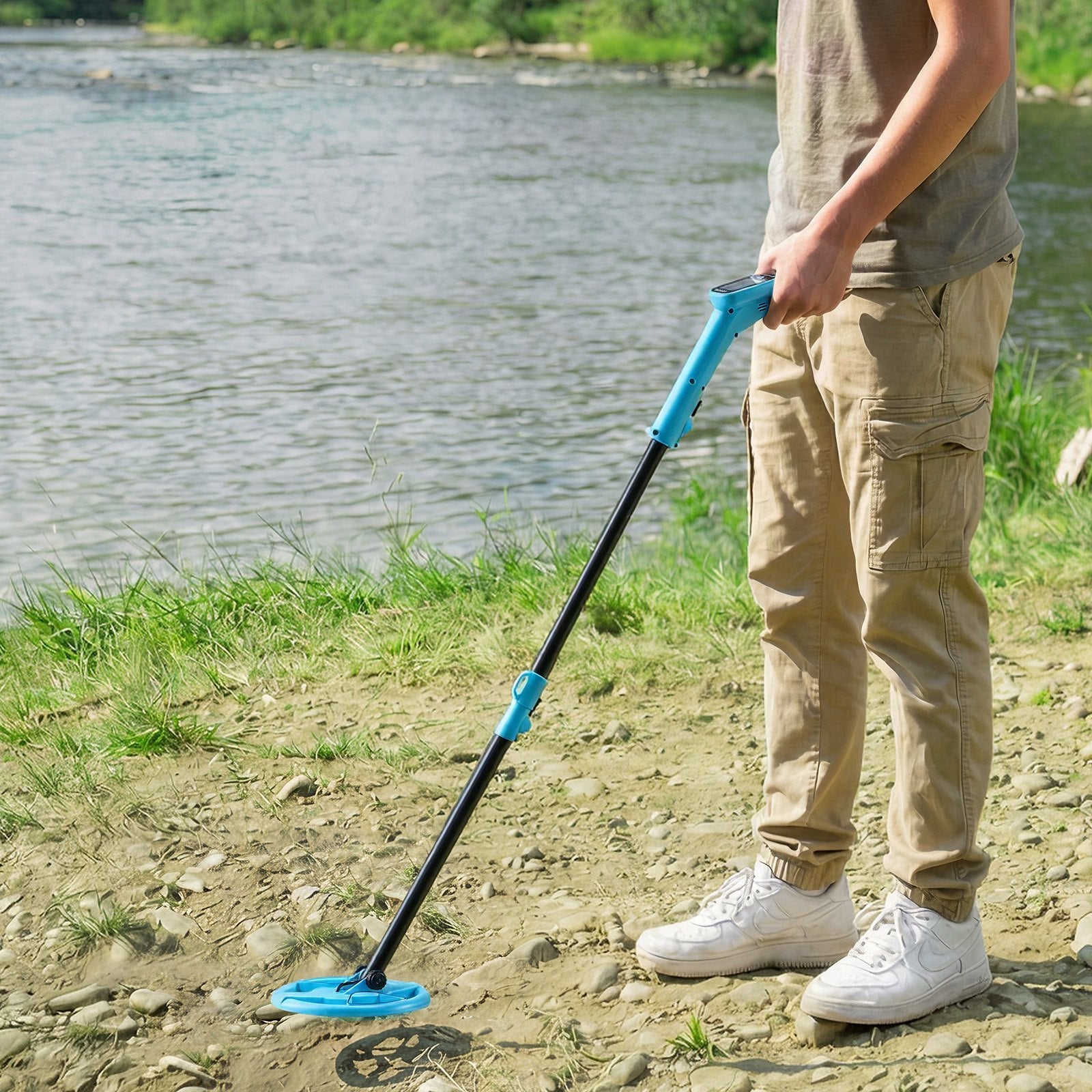 Metal Detector 101.6mm LCD Display IP68 Waterproof Coil Adjustable 650-930mm