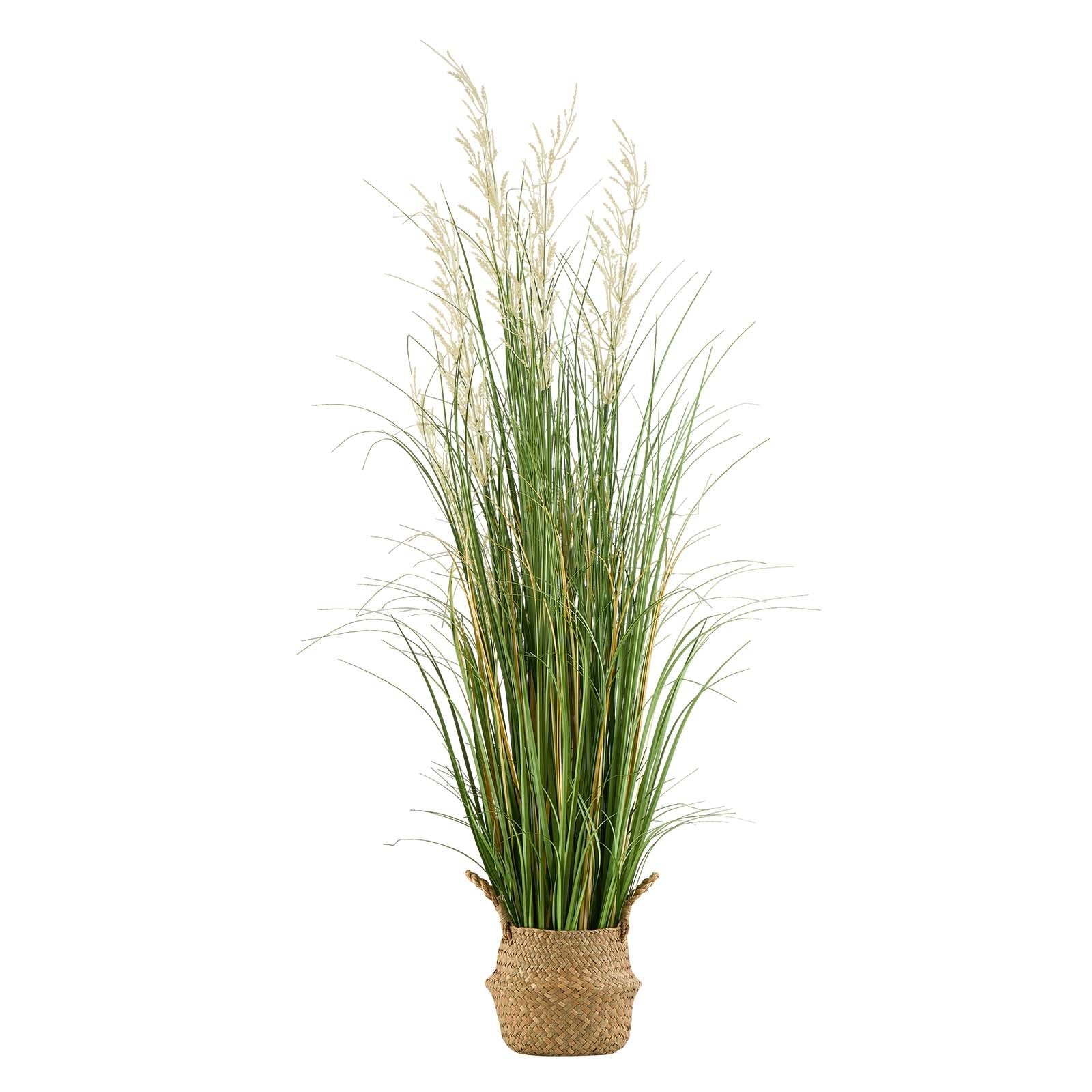 Artificial Grass Plant 1194mm Reed Flower PVC Faux Greenery Indoor Outdoor Green