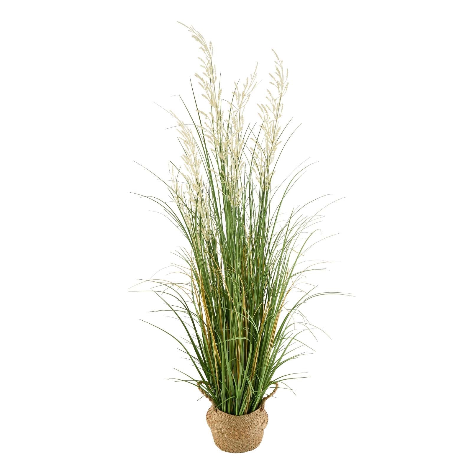 Artificial Grass Plant 1194mm Reed Flower PVC Faux Greenery Indoor Outdoor Green