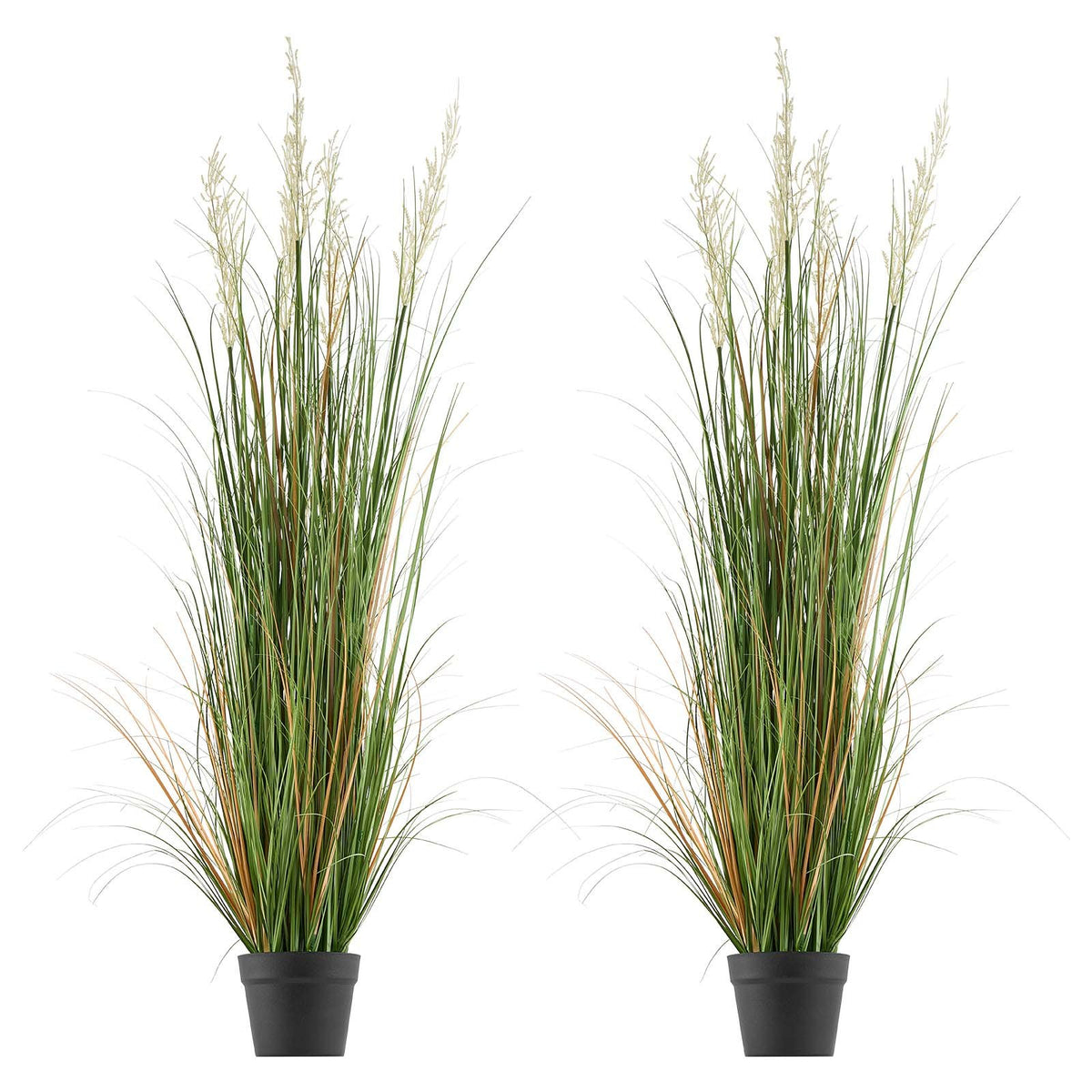 Artificial Grass Plant 2 Pack 1194mm Reed Flower Pot Faux Greenery Décor