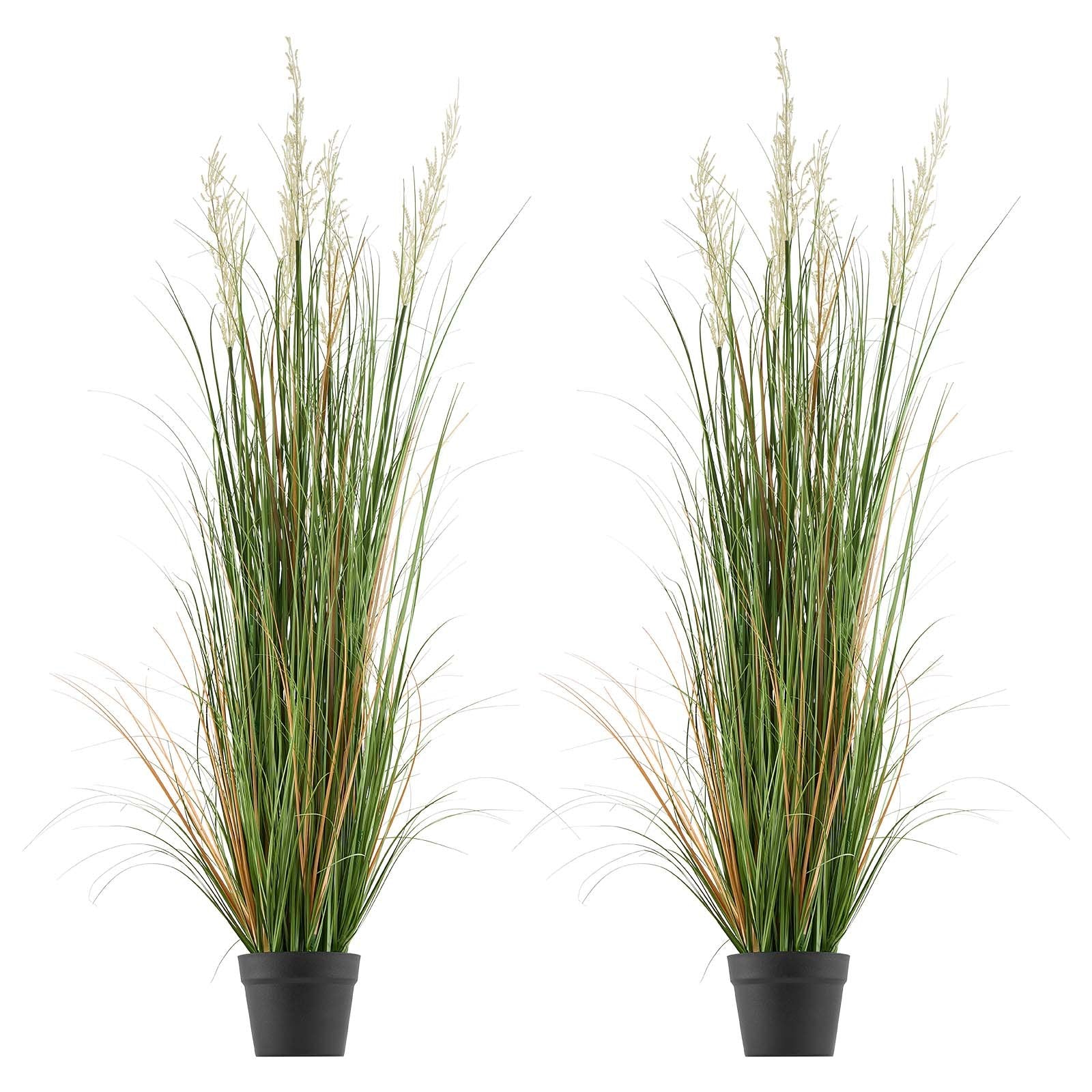 Artificial Grass Plant 2Pack 1499mm Faux Reed PVC Greenery Pot Indoor Outdoor