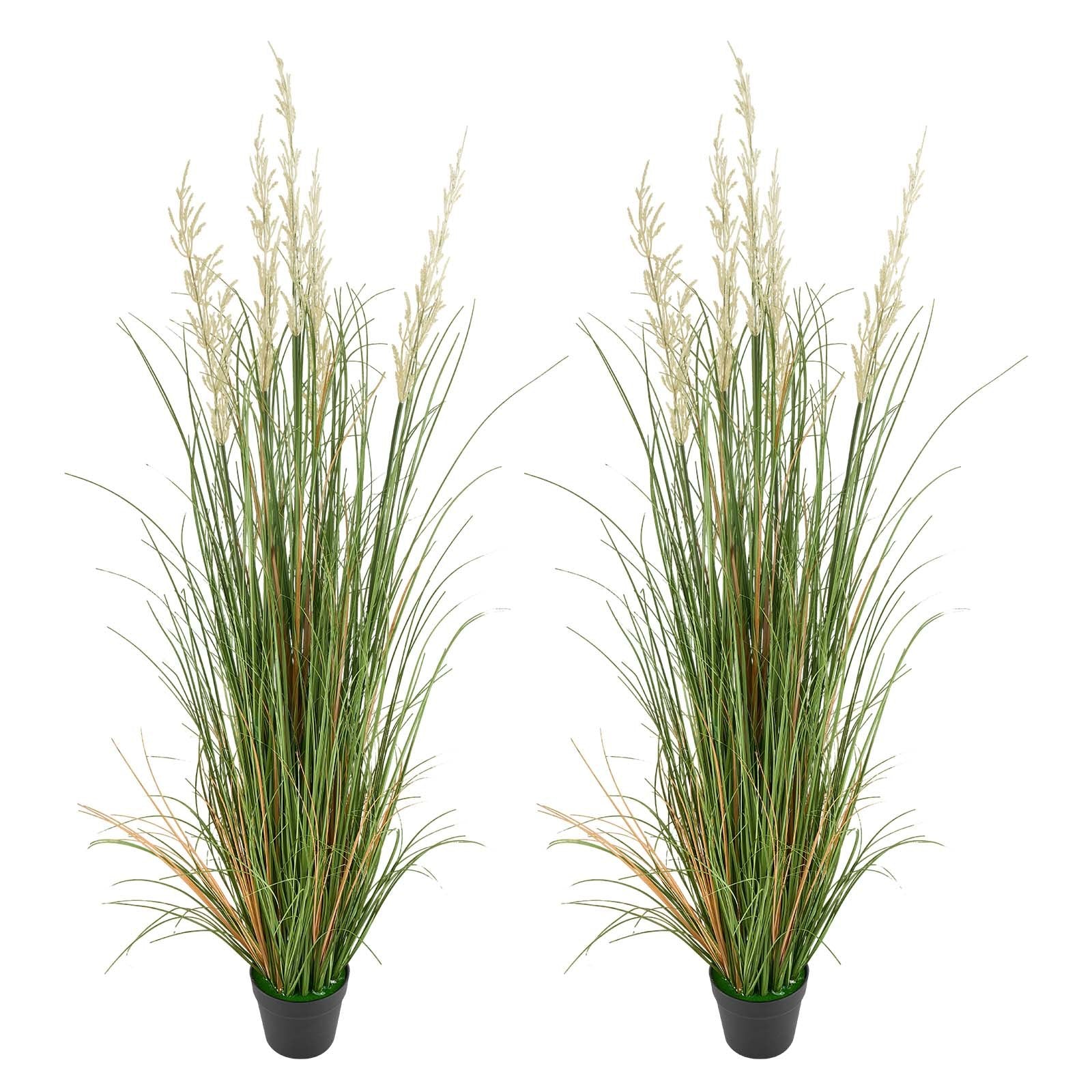 Artificial Grass Plant 2Pack 1499mm Faux Reed PVC Greenery Pot Indoor Outdoor