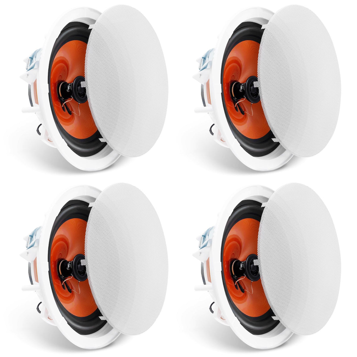 Ceiling Speakers, 4 PCs 203.2mm 100W Flush Mount In-Wall Speaker System 8Ω 89dB