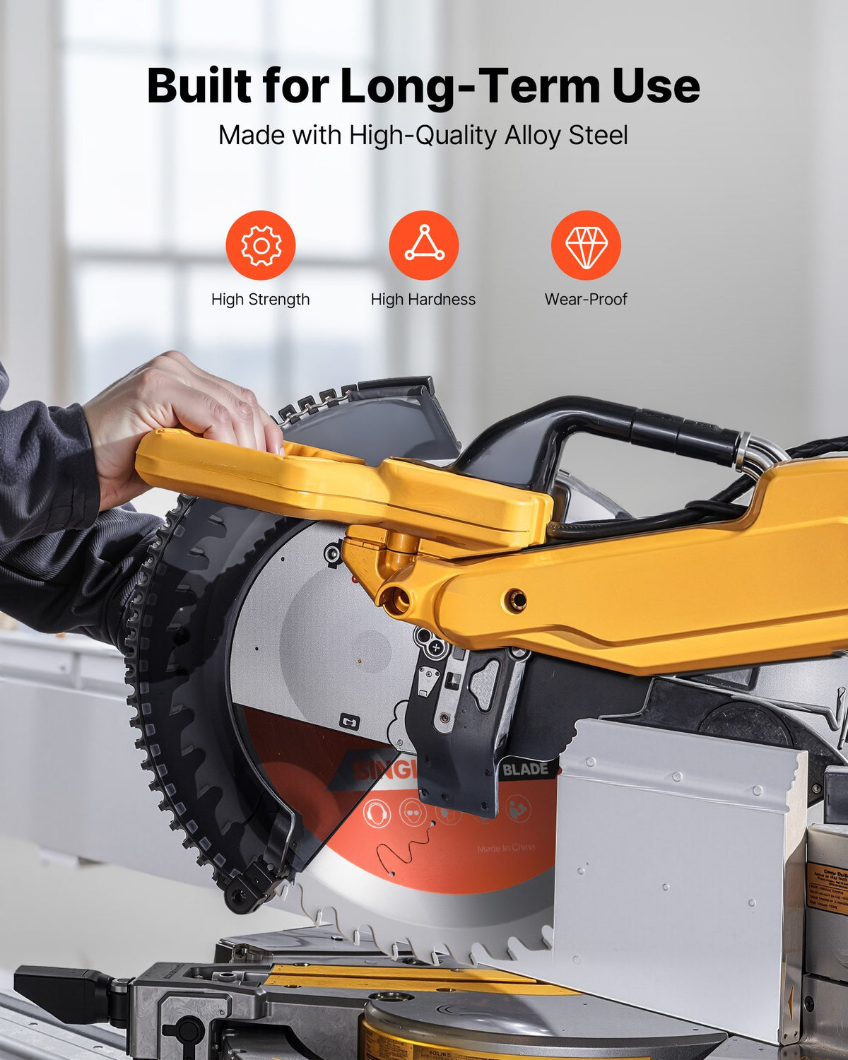 Circular Saw Blade 203mm 42 Teeth 25.4mm Arbor Wood Cutting Noise-Reducing