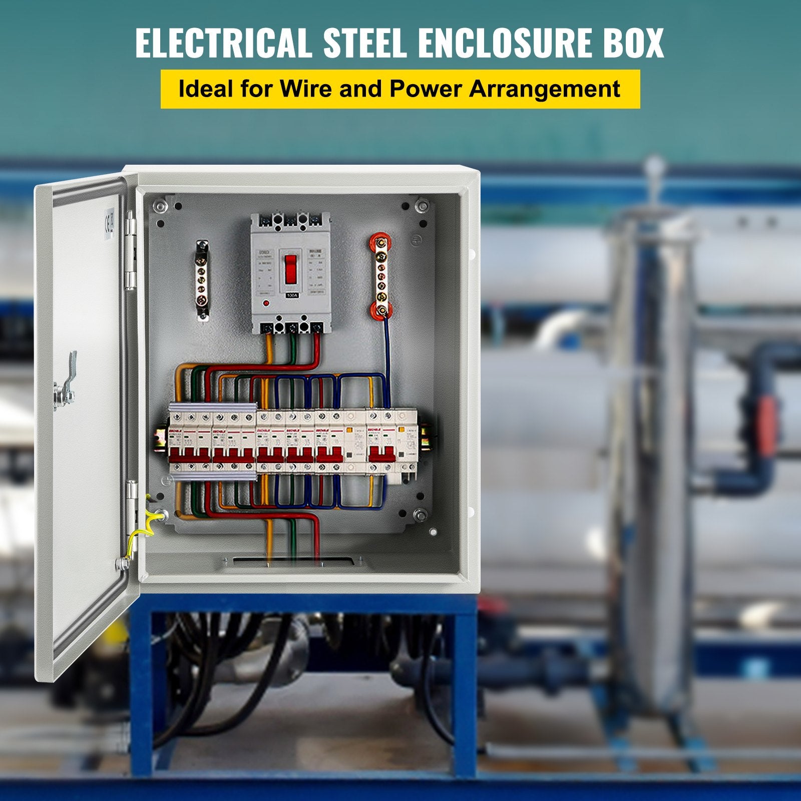 Electrical Enclosure 25x20x15cm NEMA 4X Steel IP66 Waterproof Junction Box