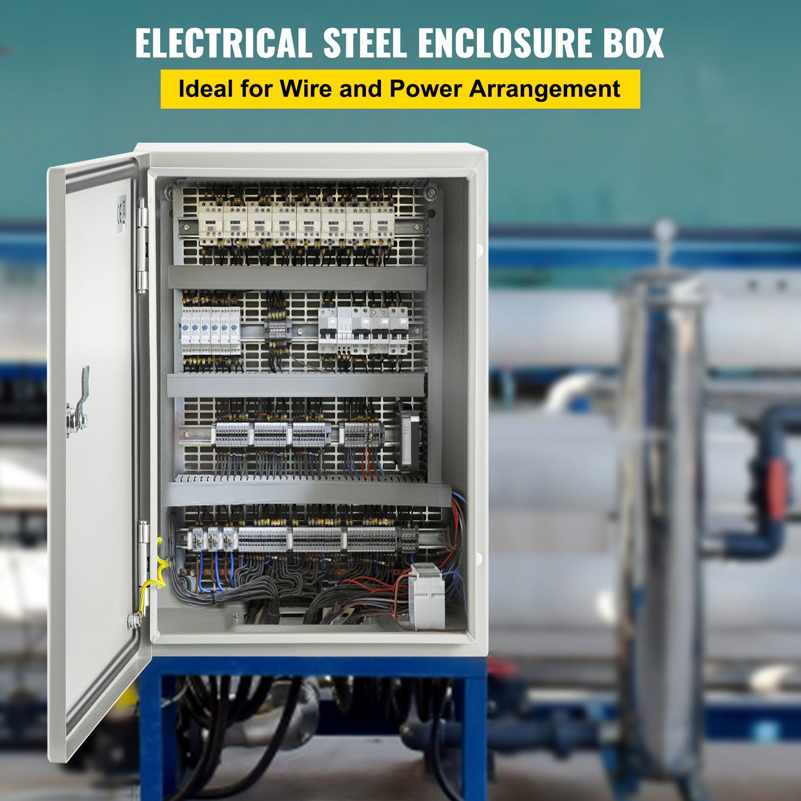 NEMA Steel Enclosure 12x8x6 Inch 4X IP66 Waterproof Dustproof Electrical Box