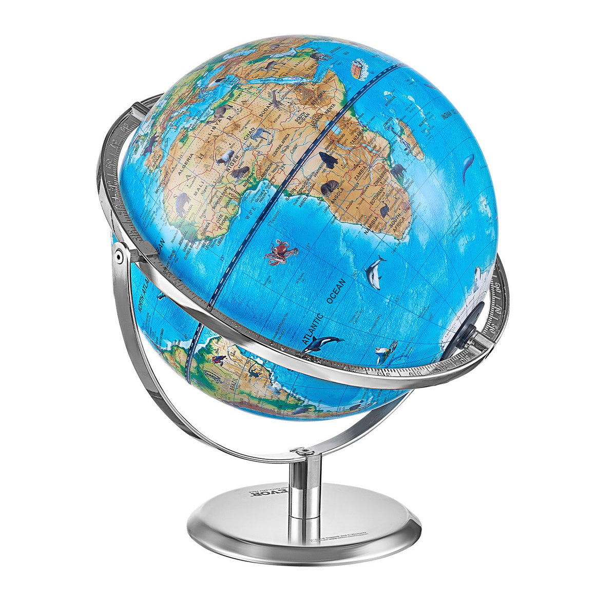 Interactive 254mm AR Educational Globe for Kids with LED Light and 720° Rotation